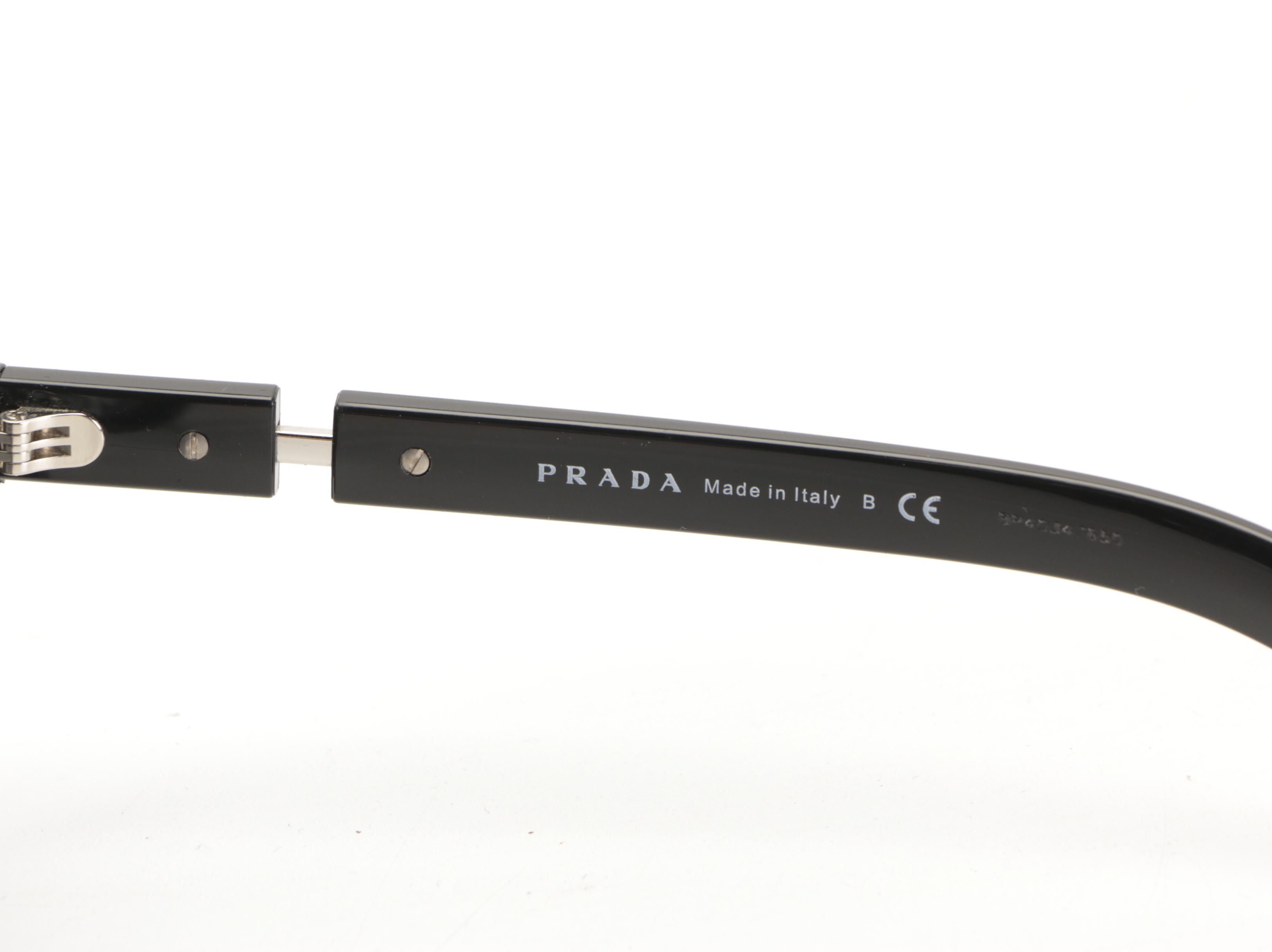 Prada SPR10X Round Sunglasses with Case and Box
