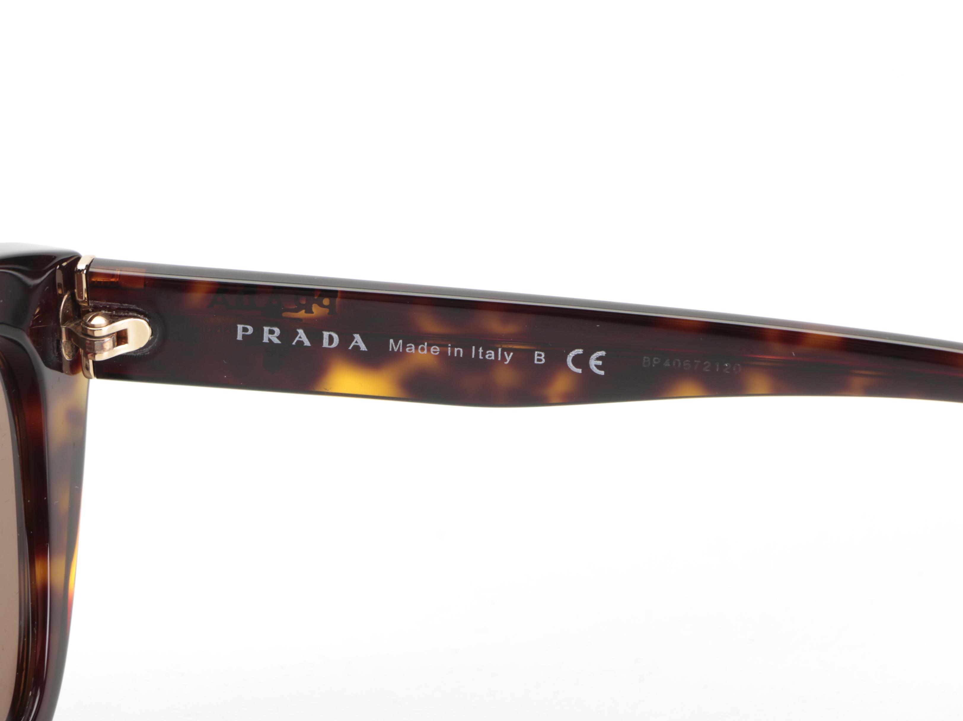 Prada SPR16X Modified Cat Eye Sunglasses with Case and Box