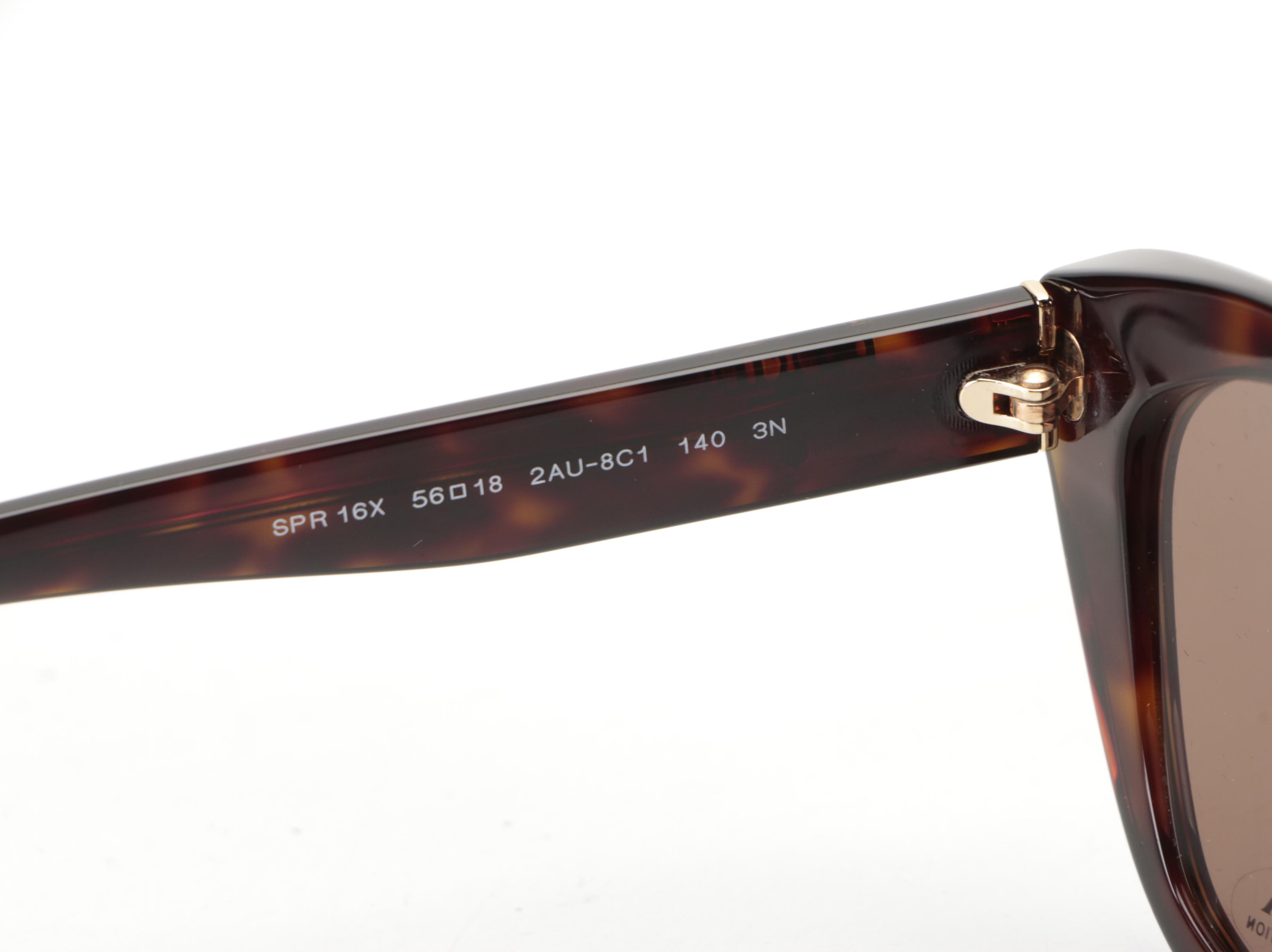 Prada SPR16X Modified Cat Eye Sunglasses with Case and Box