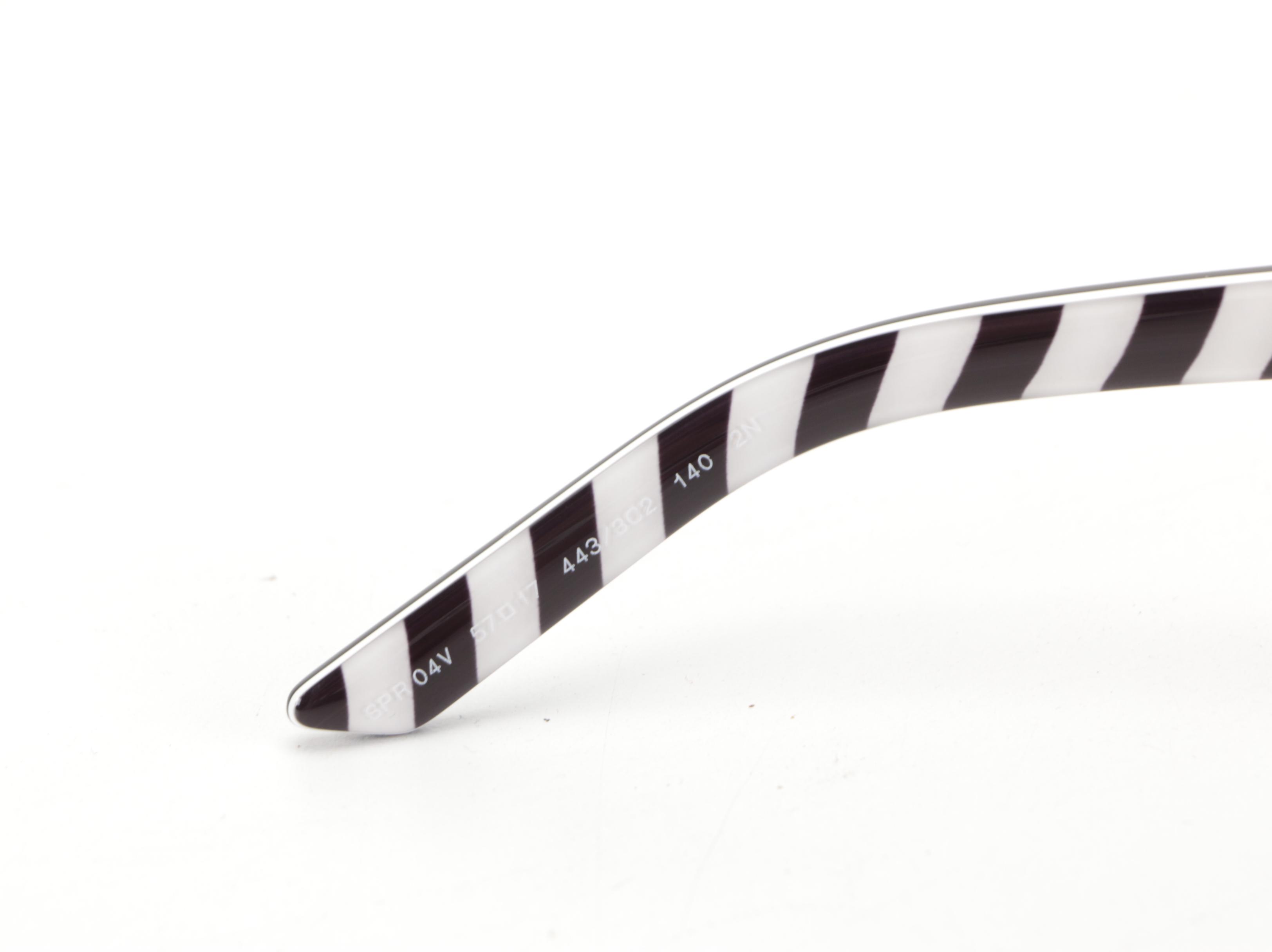 Prada SPR04V Rectangular Sunglasses in Black and Grey with Case and Box