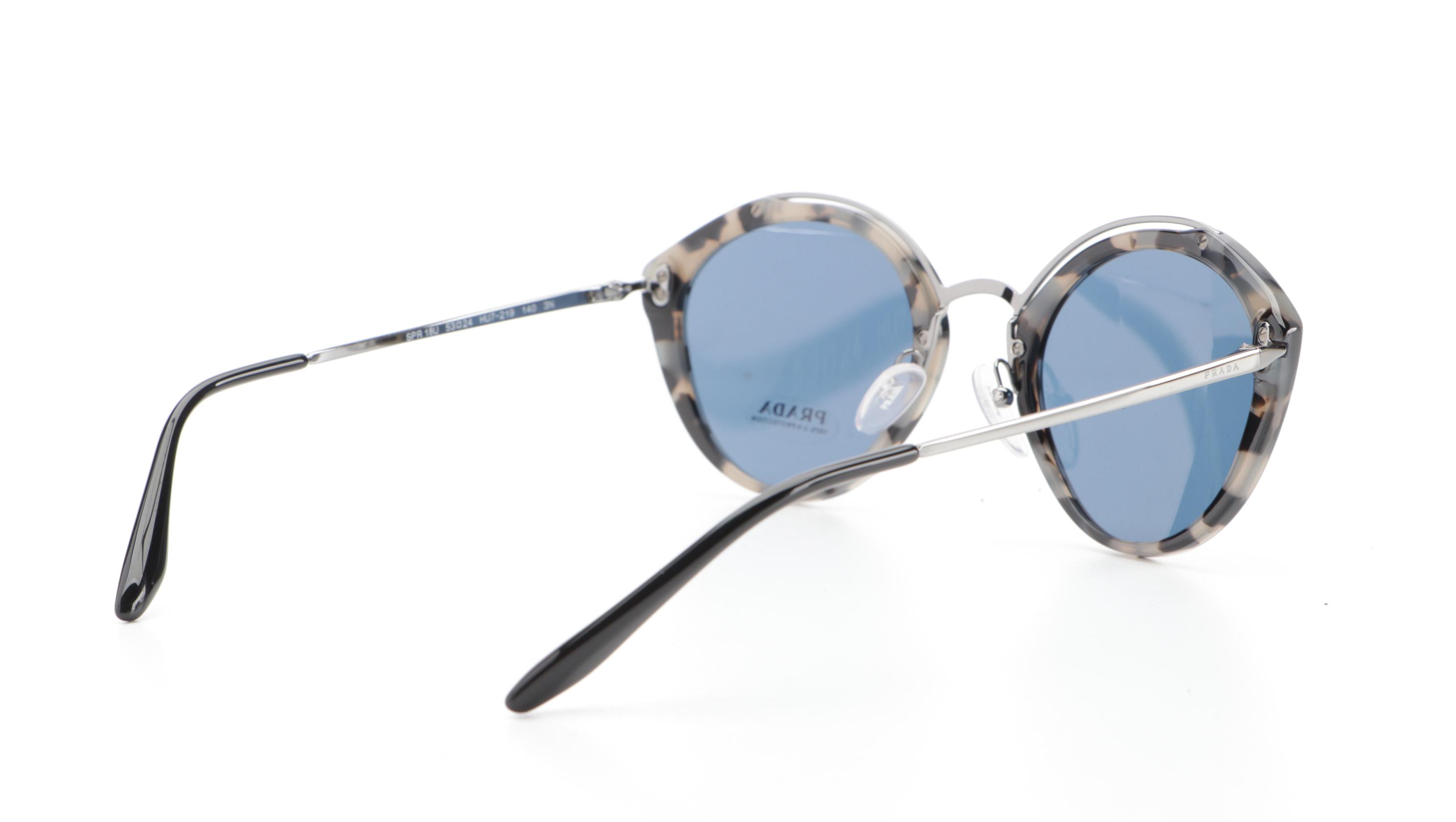 Prada SPR18U Round Sunglasses with Case and Box