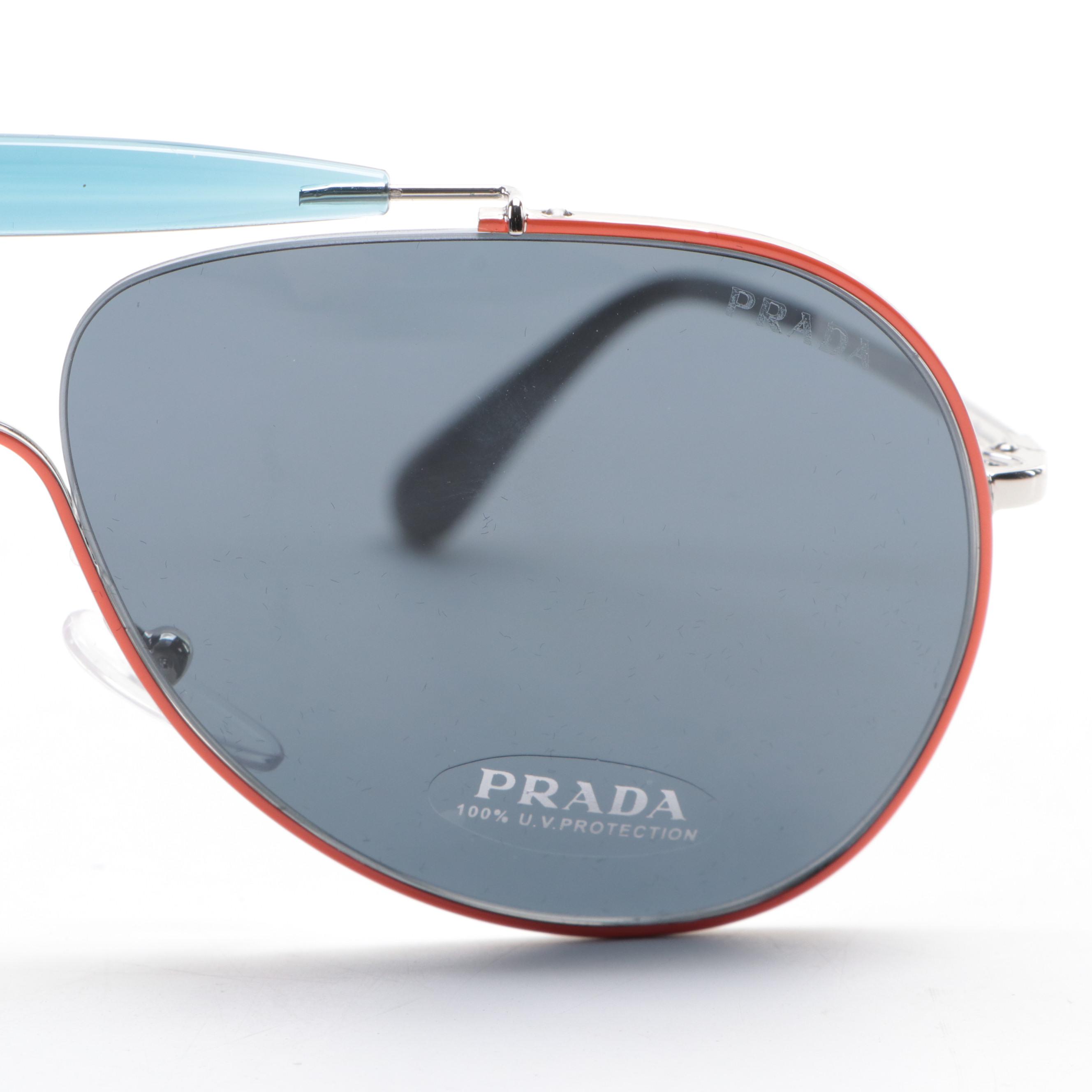 Prada SPR Aviator Sunglasses with Case