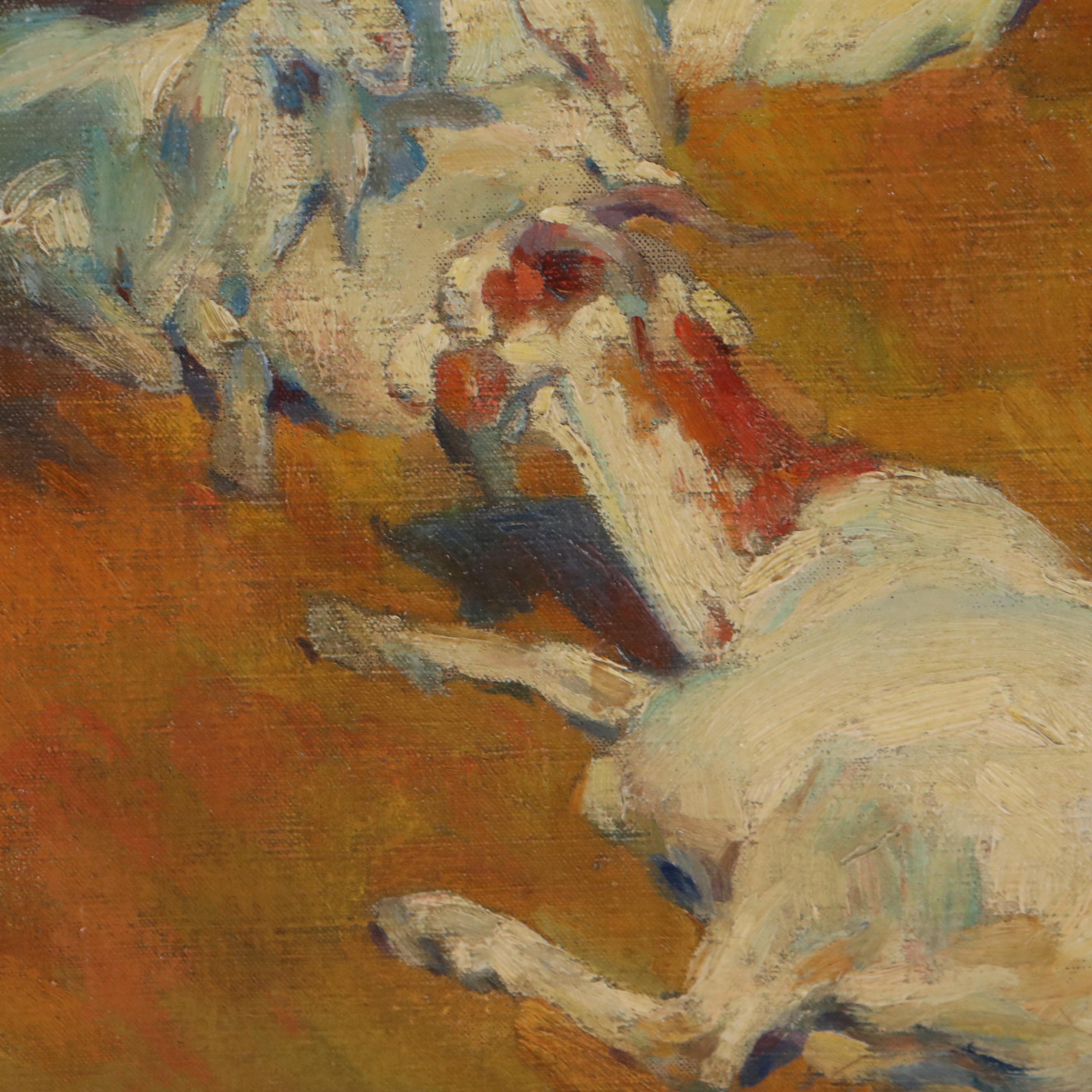 Impressionist Style Oil Painting of Animals