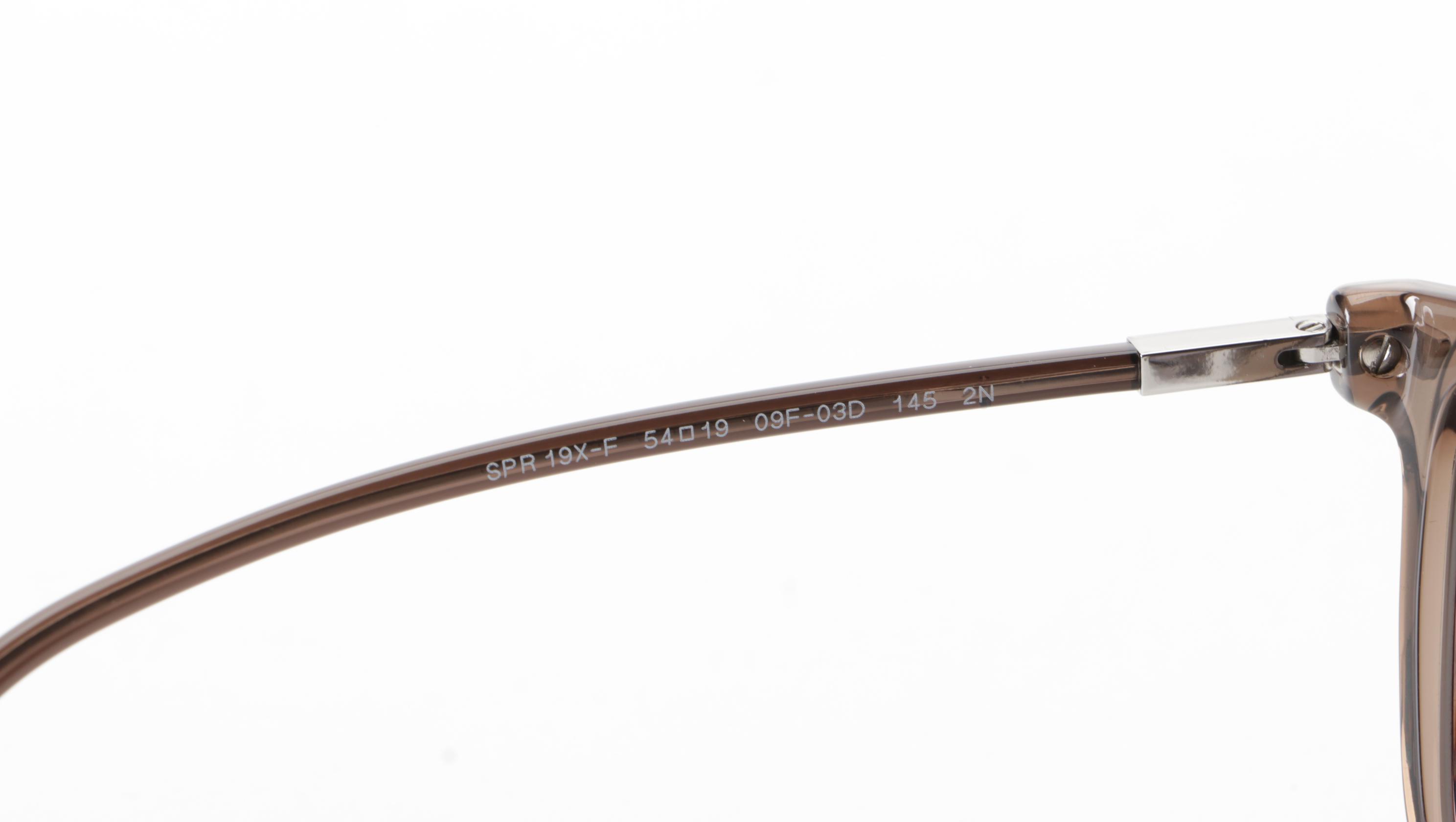 Prada PR 19X-F Square Sunglasses in Translucent Acetate with Case