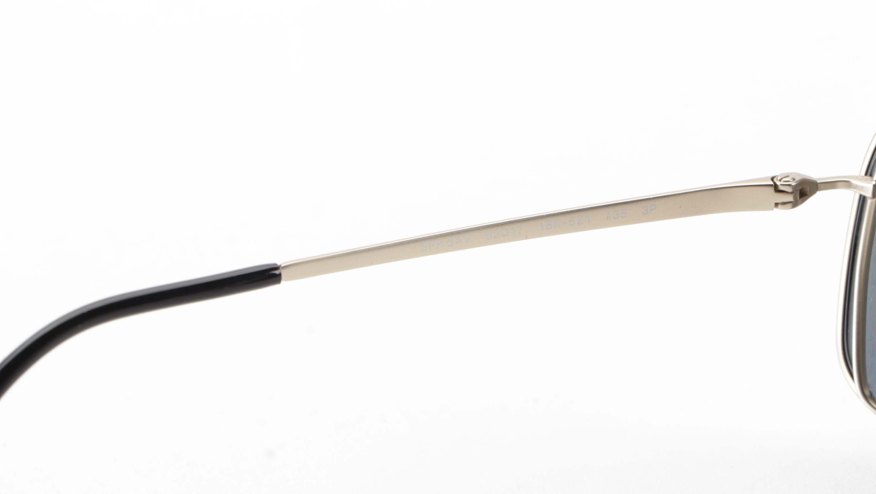 Prada SPR 64V Polarized Rectangular Sunglasses with Case and Box