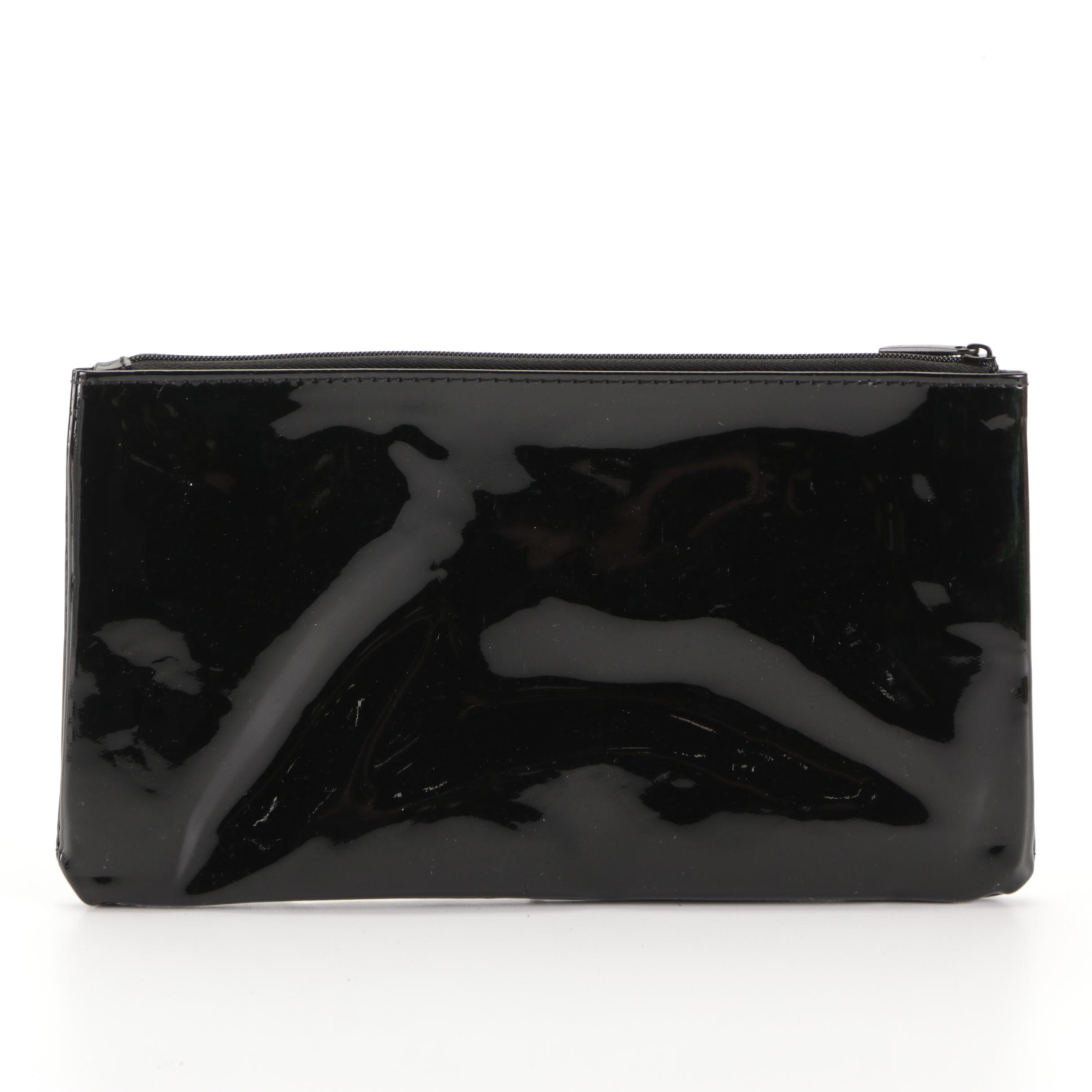 Chanel Beauté Promotional Makeup Pouch in Black PVC with Box