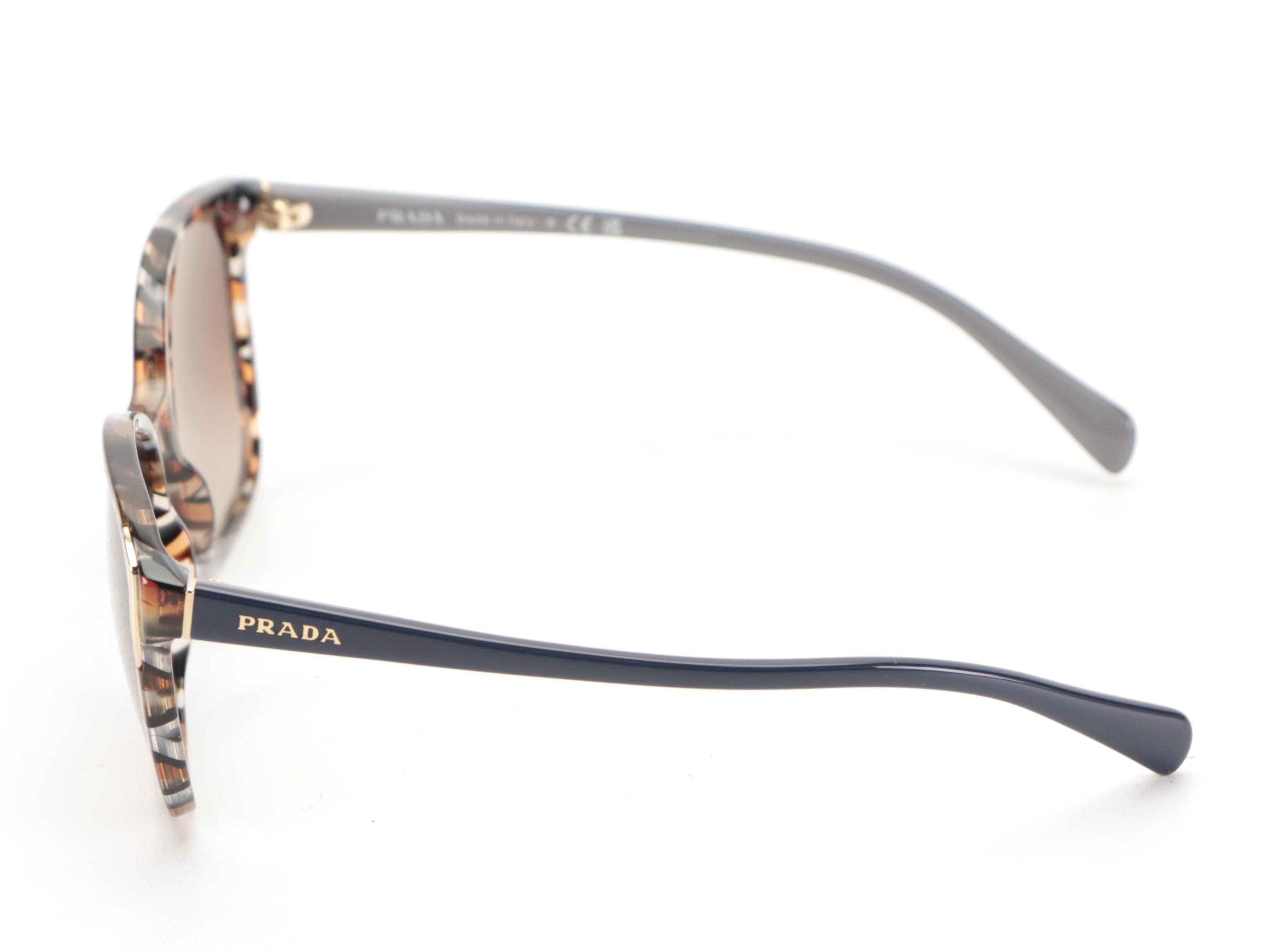 Prada SPR01O Navy Havana Sunglasses with Case