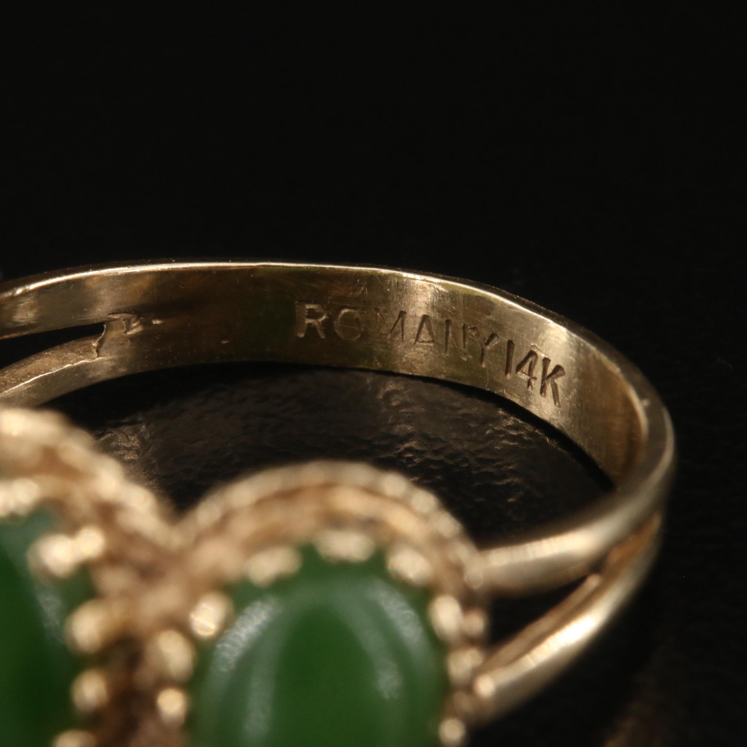 14K Nephrite Ring