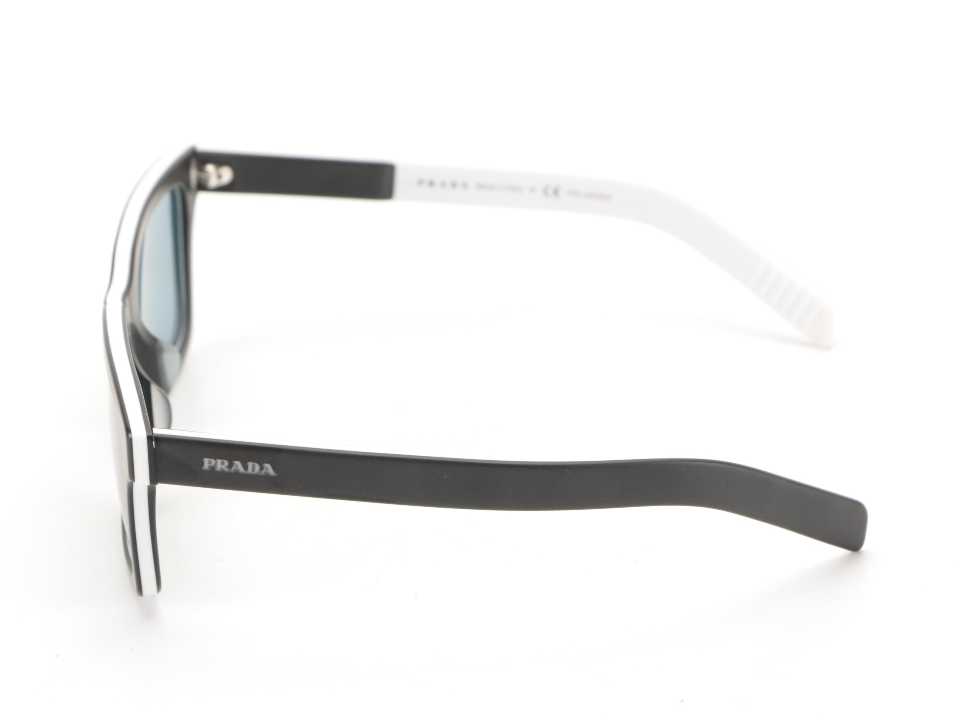 Prada SPR06W Rectangular Polarized Sunglasses with Case