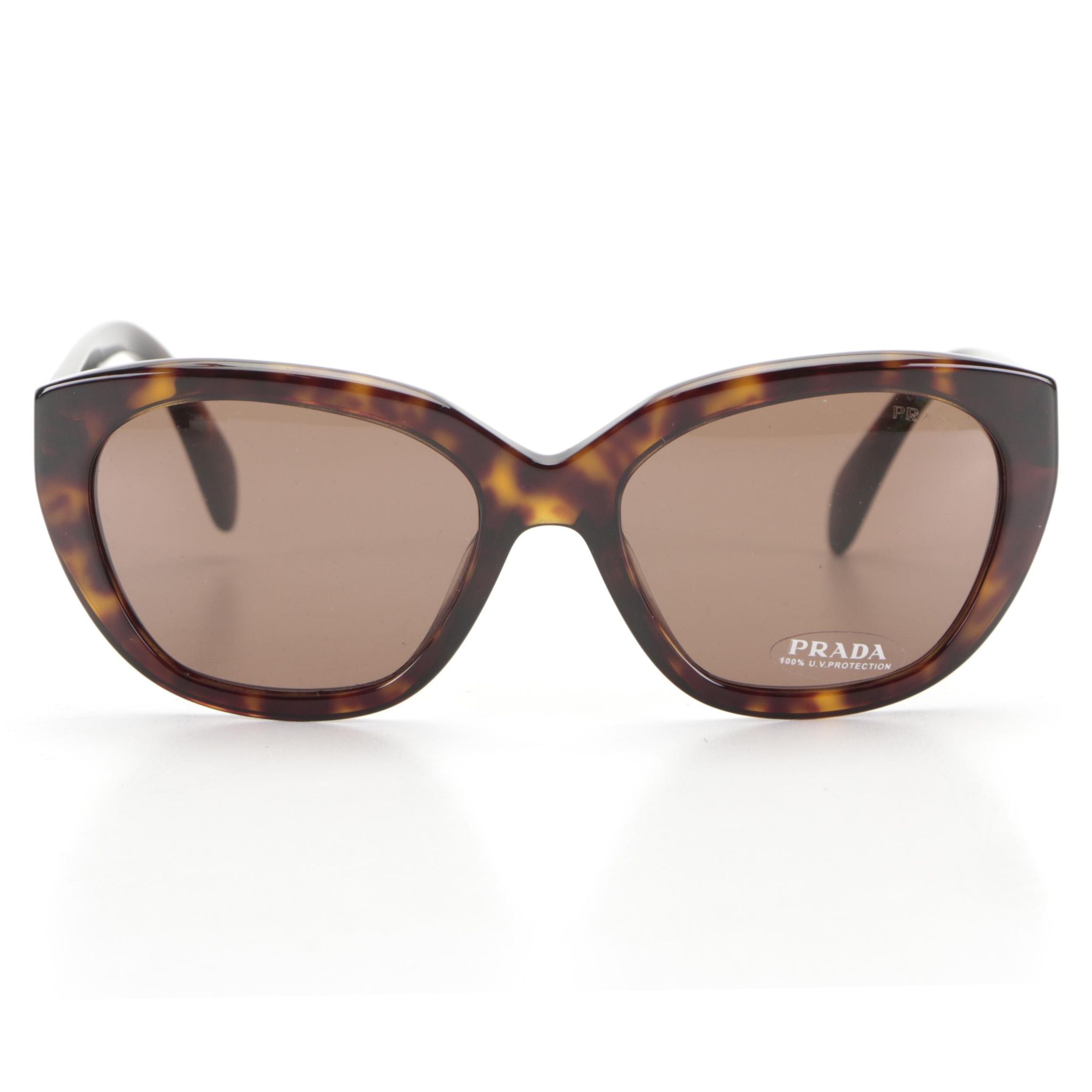 Prada SPR16X Modified Cat Eye Sunglasses with Case and Box