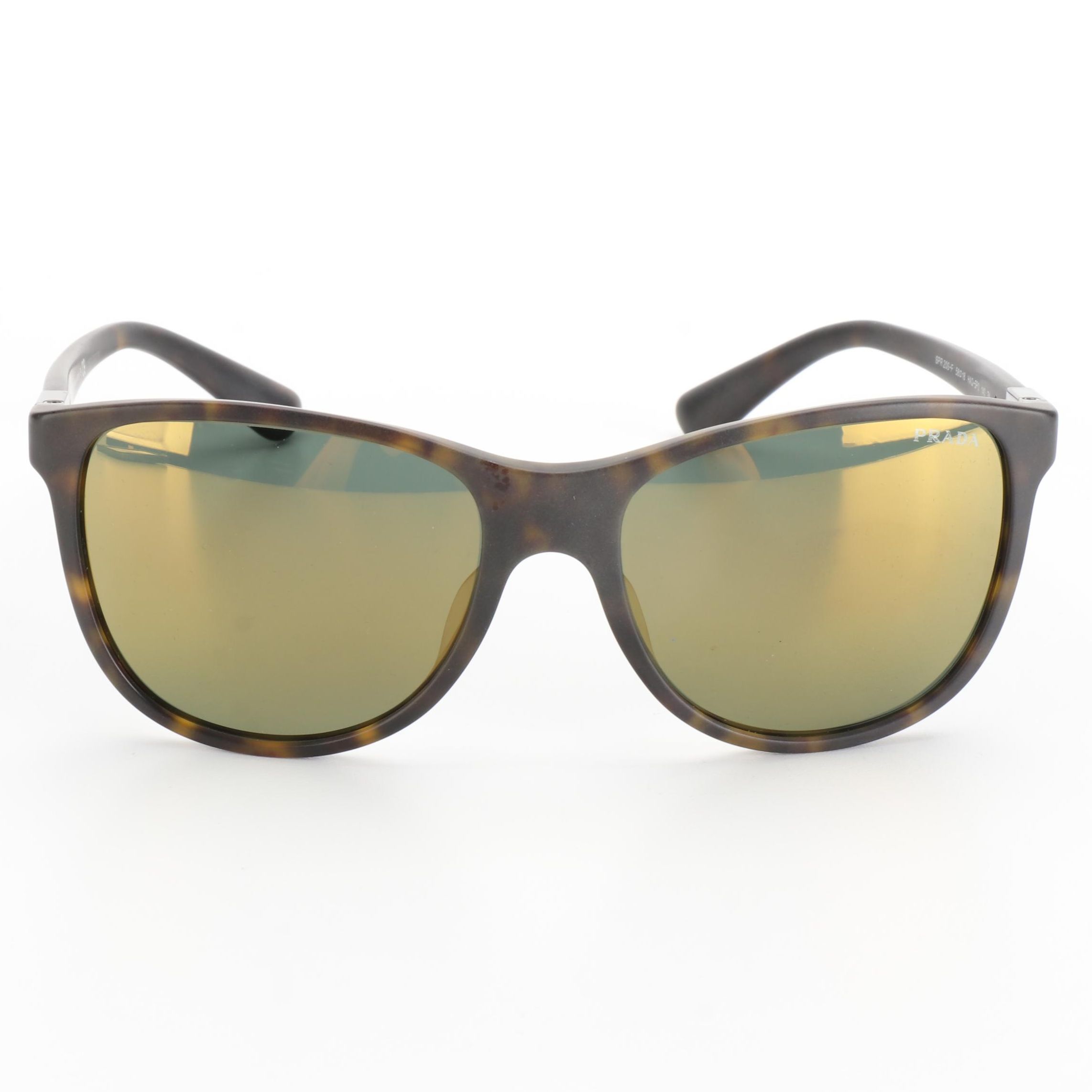 Prada SPR20S-F Matte Havana Sunglasses with Case and Box