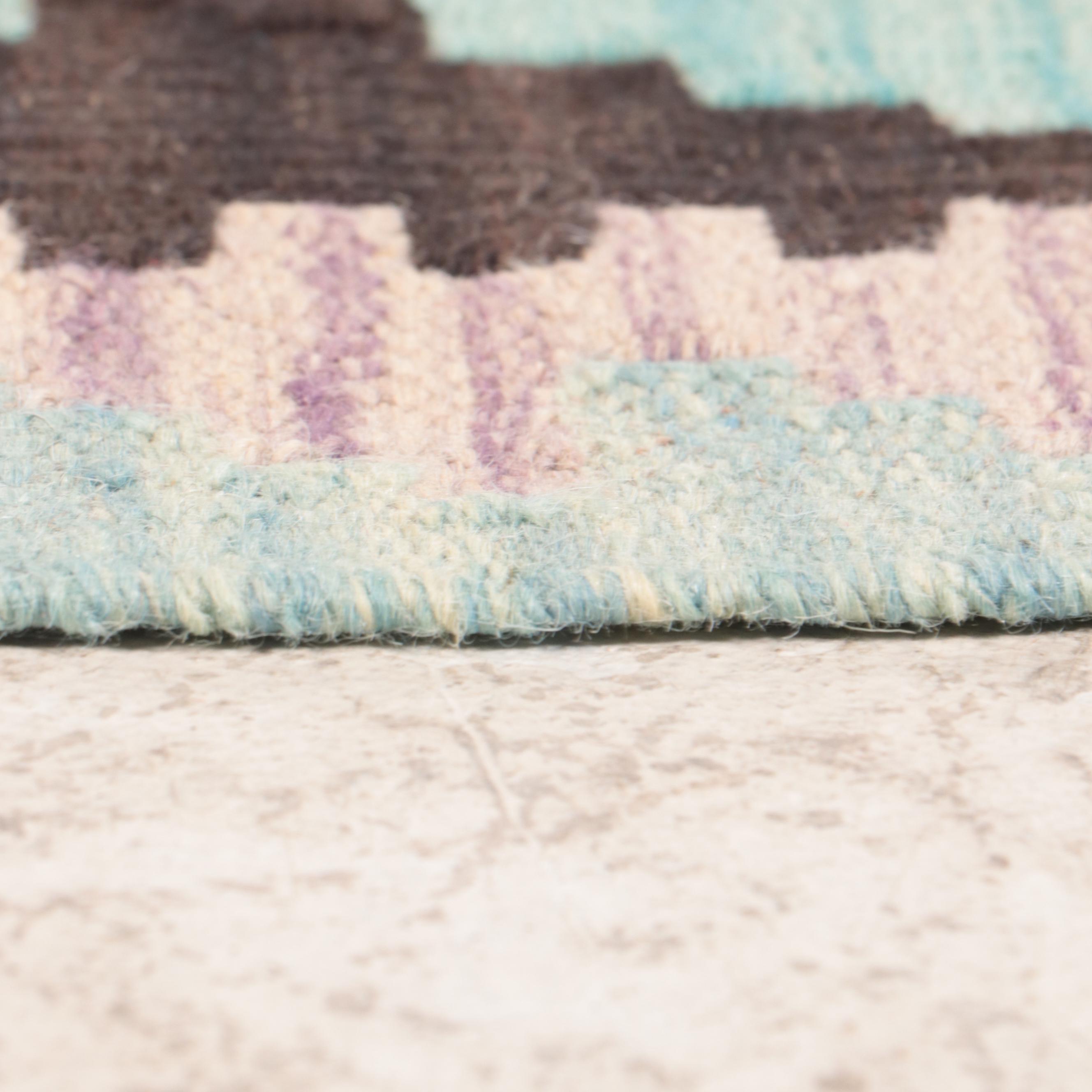 6'7 x 9'7 Handwoven Pakistani Kilim Area Rug