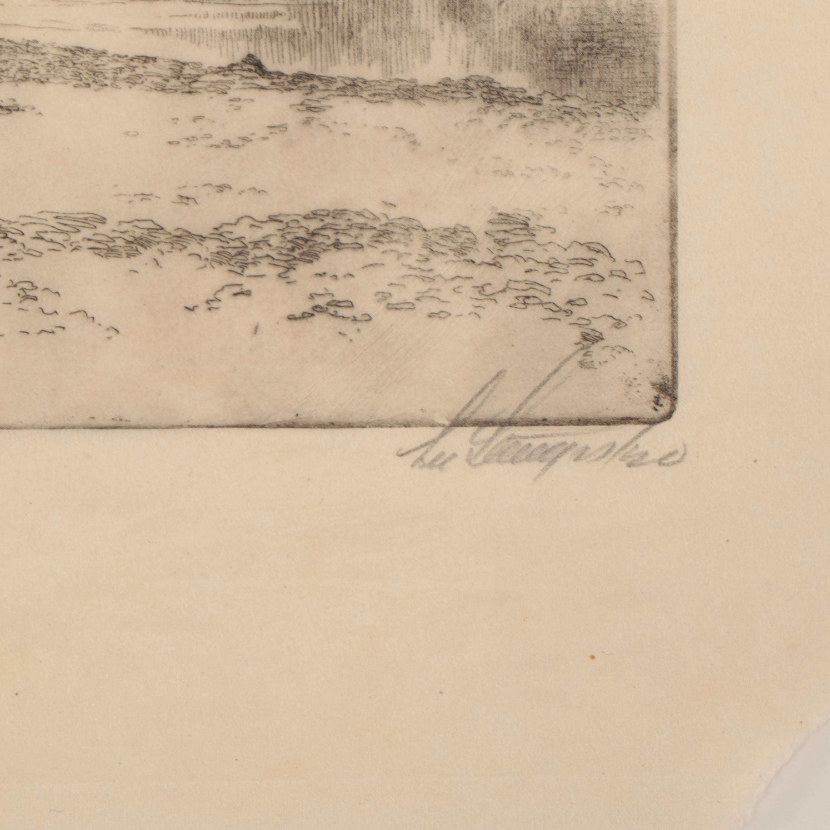 Lee Sturges Mountain Landscape Etchings, Circa 1930