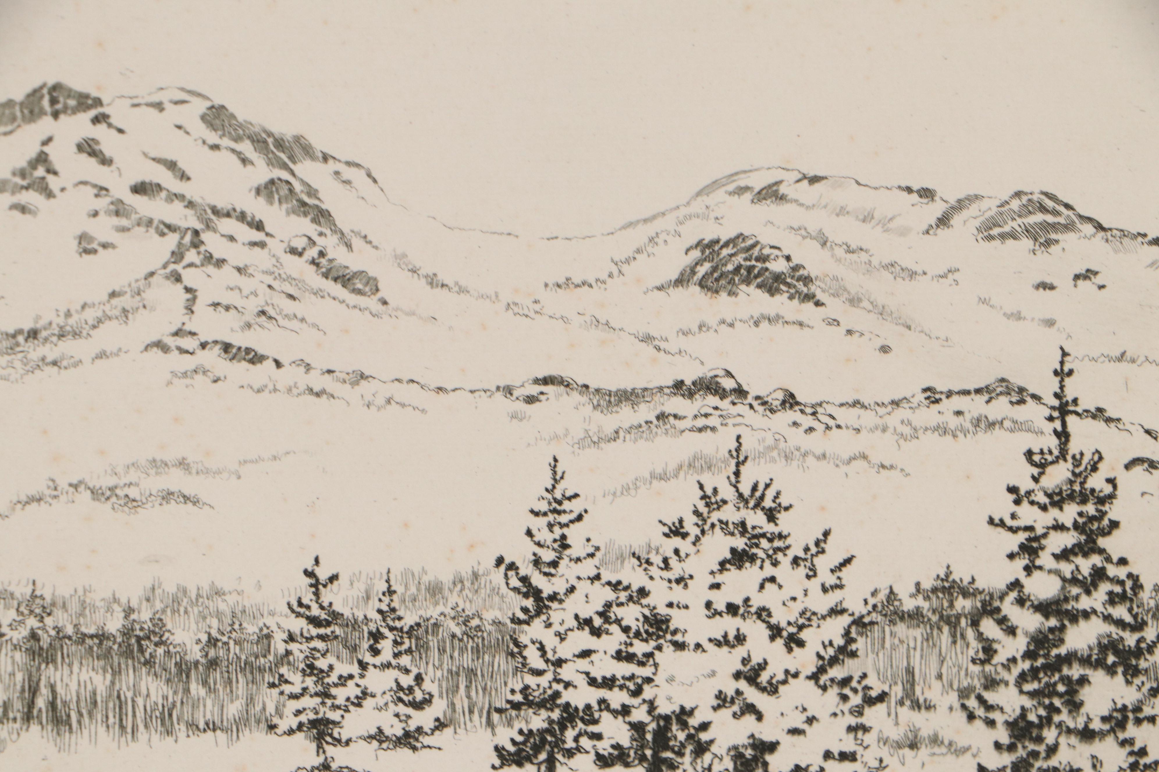 Lee Sturges Landscape Etchings Including "Springtime in Elmhurst"