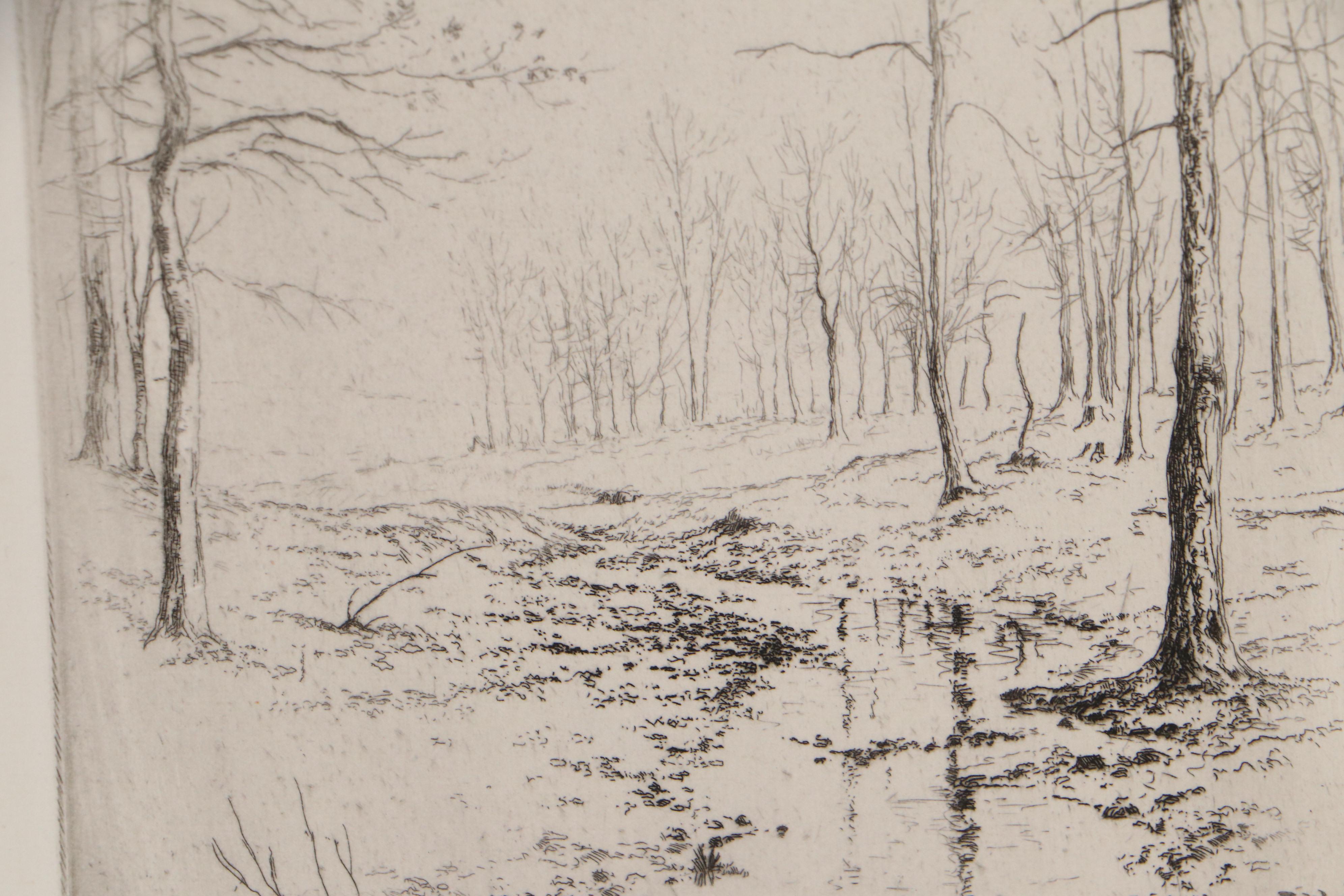 Lee Sturges Landscape Etchings Including "Springtime in Elmhurst"