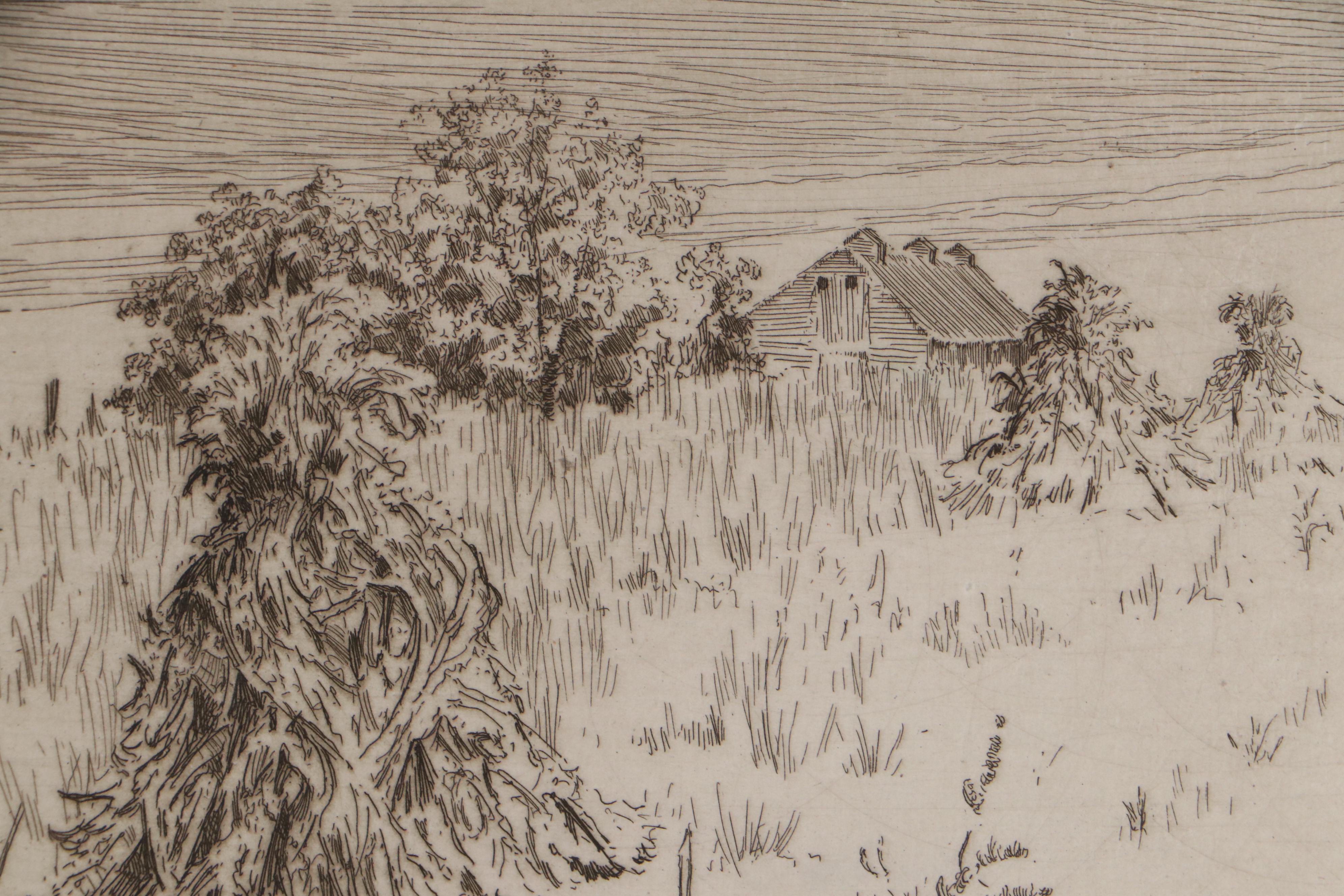 Lee Sturges Landscape Etchings Including "Springtime in Elmhurst"