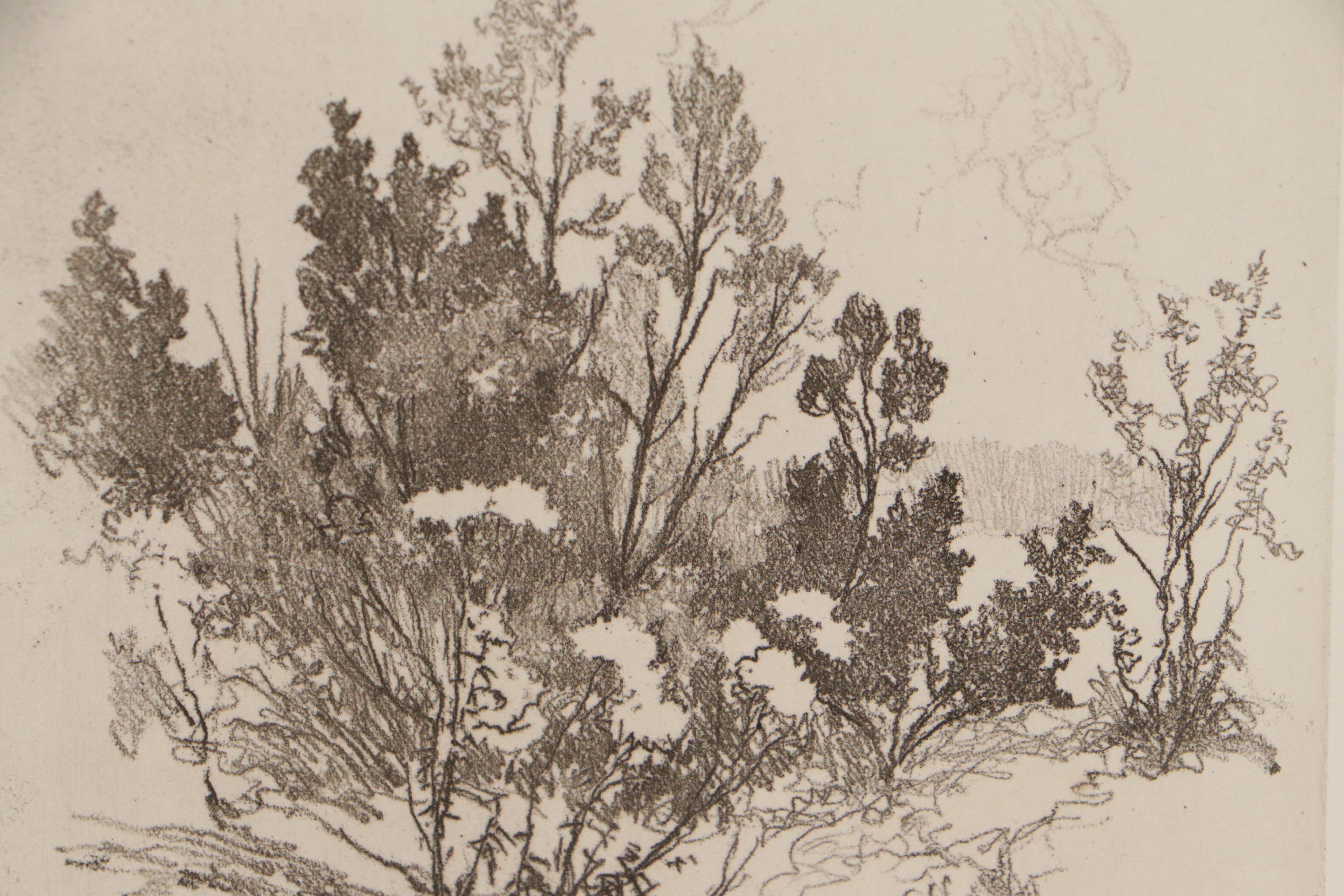 Lee Sturges Landscape Etchings Including "Edge of the Marsh," Early 20th Century