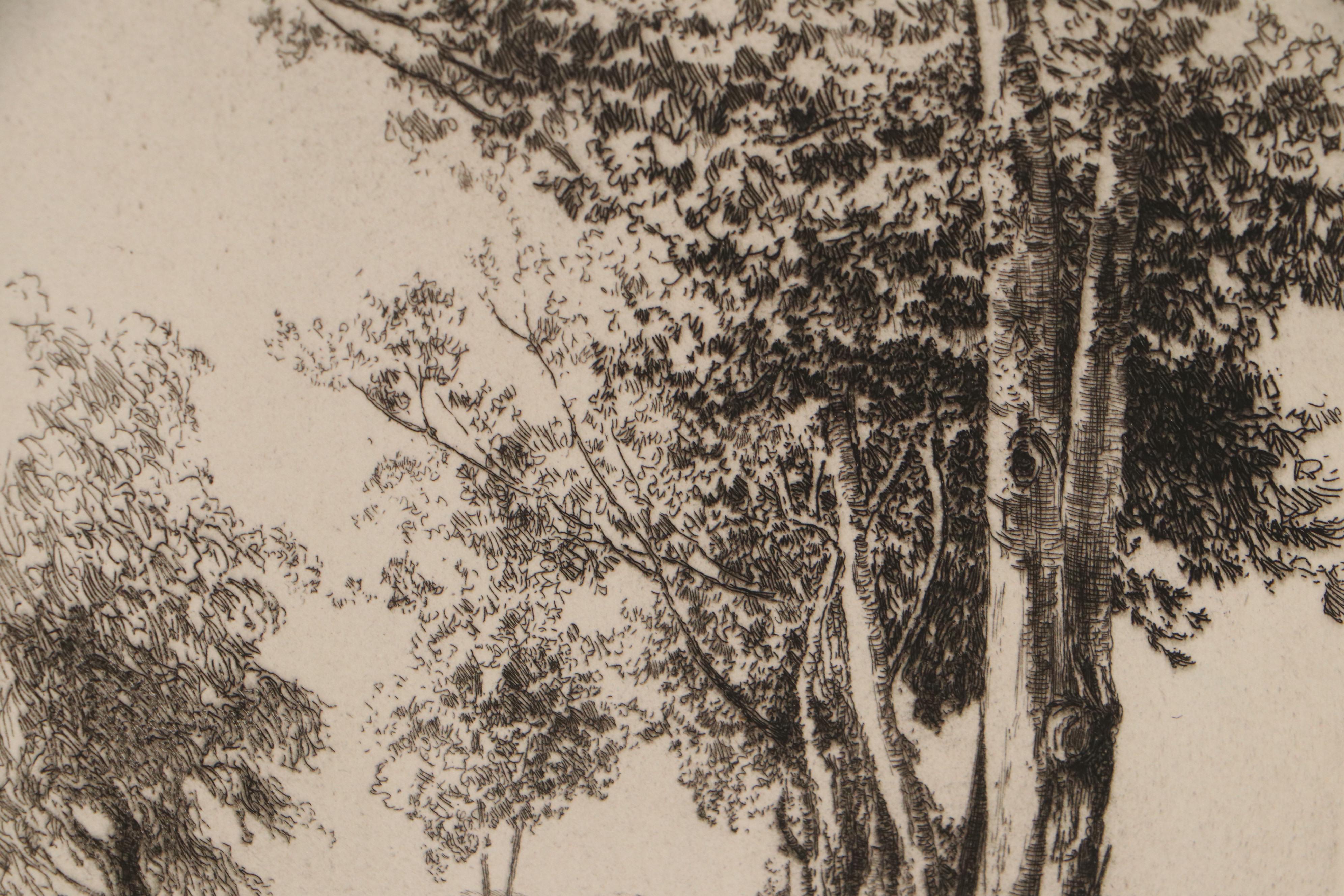 Lee Sturges Landscape Etchings Including "Edge of the Marsh," Early 20th Century