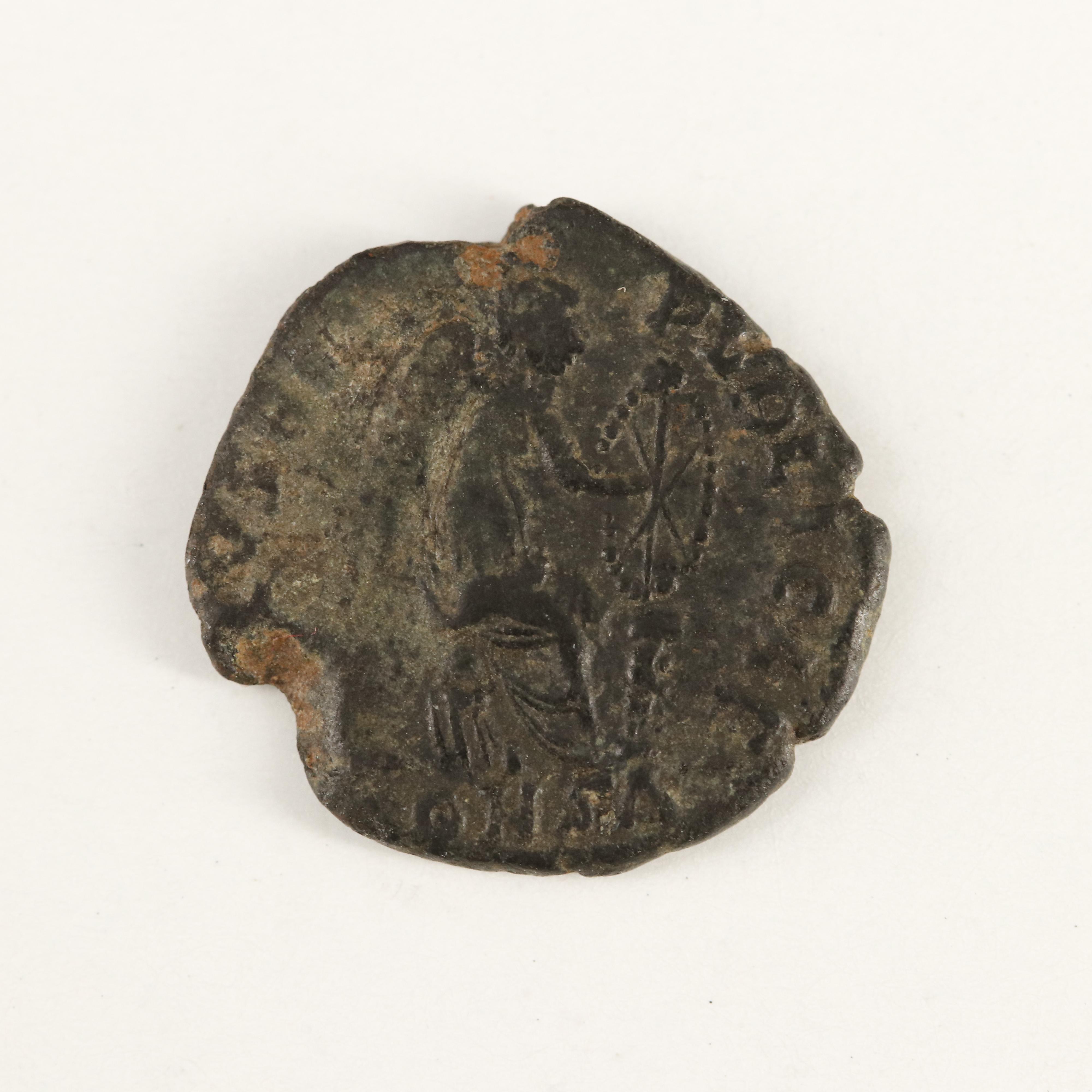 Ancient Late Roman Imperial AE4 Coin of Eudoxia, Wife of Arcadius, ca. 408 AD