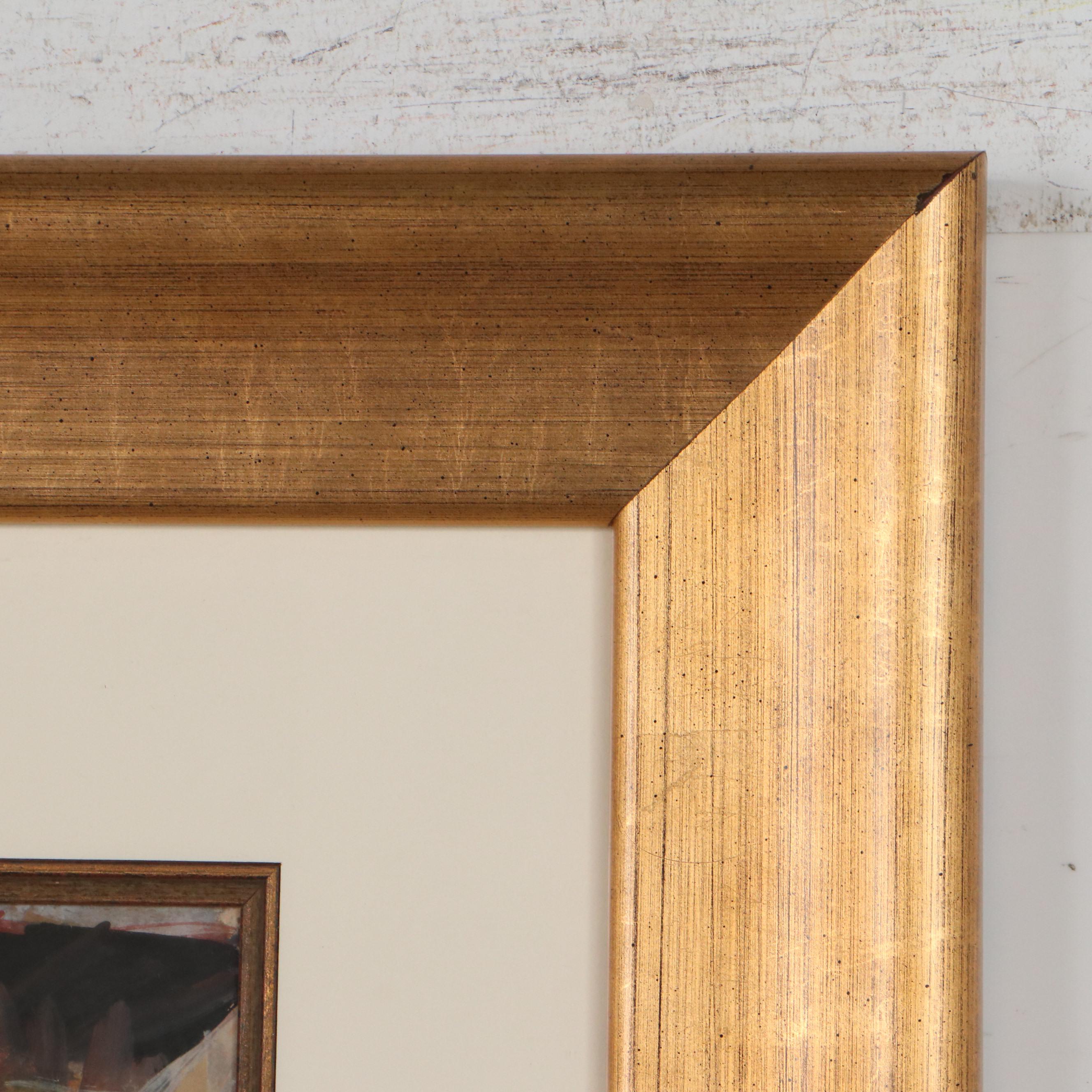 Watercolor and Gouache Painting of Figures With King, 1945