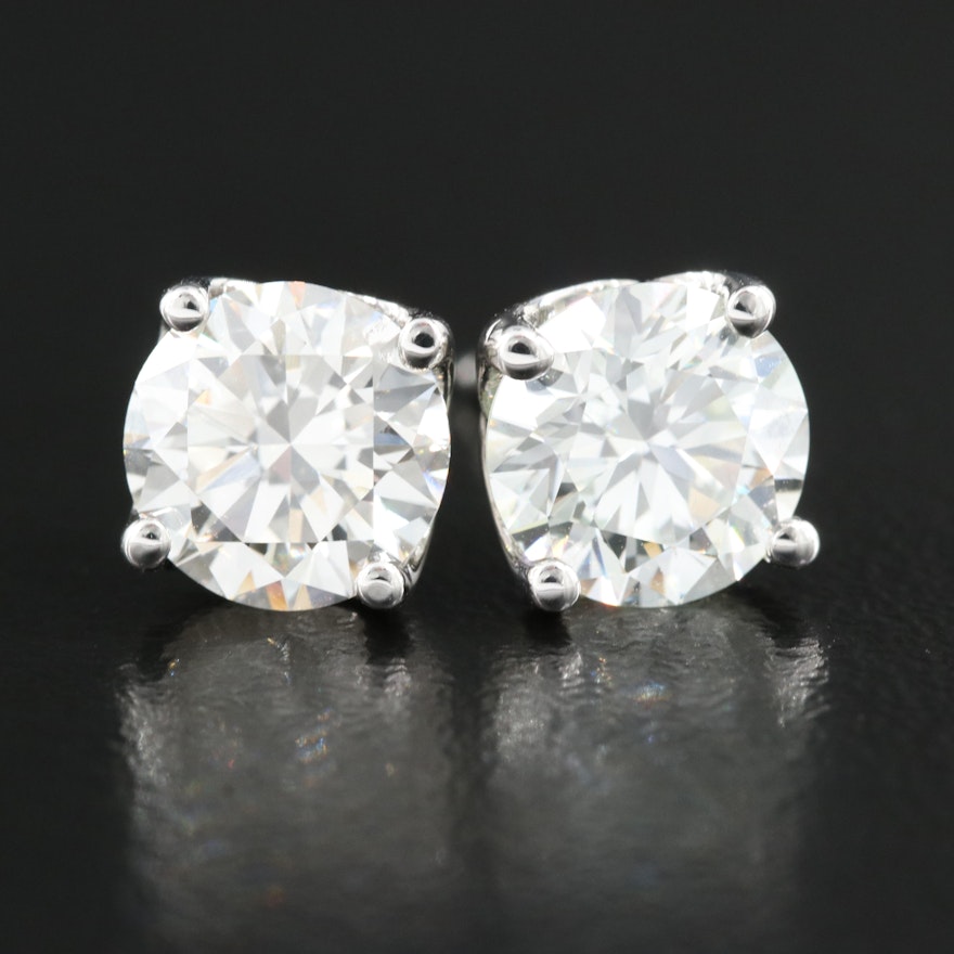 14K 3.04 CTW Lab Grown Diamond Stud Earrings