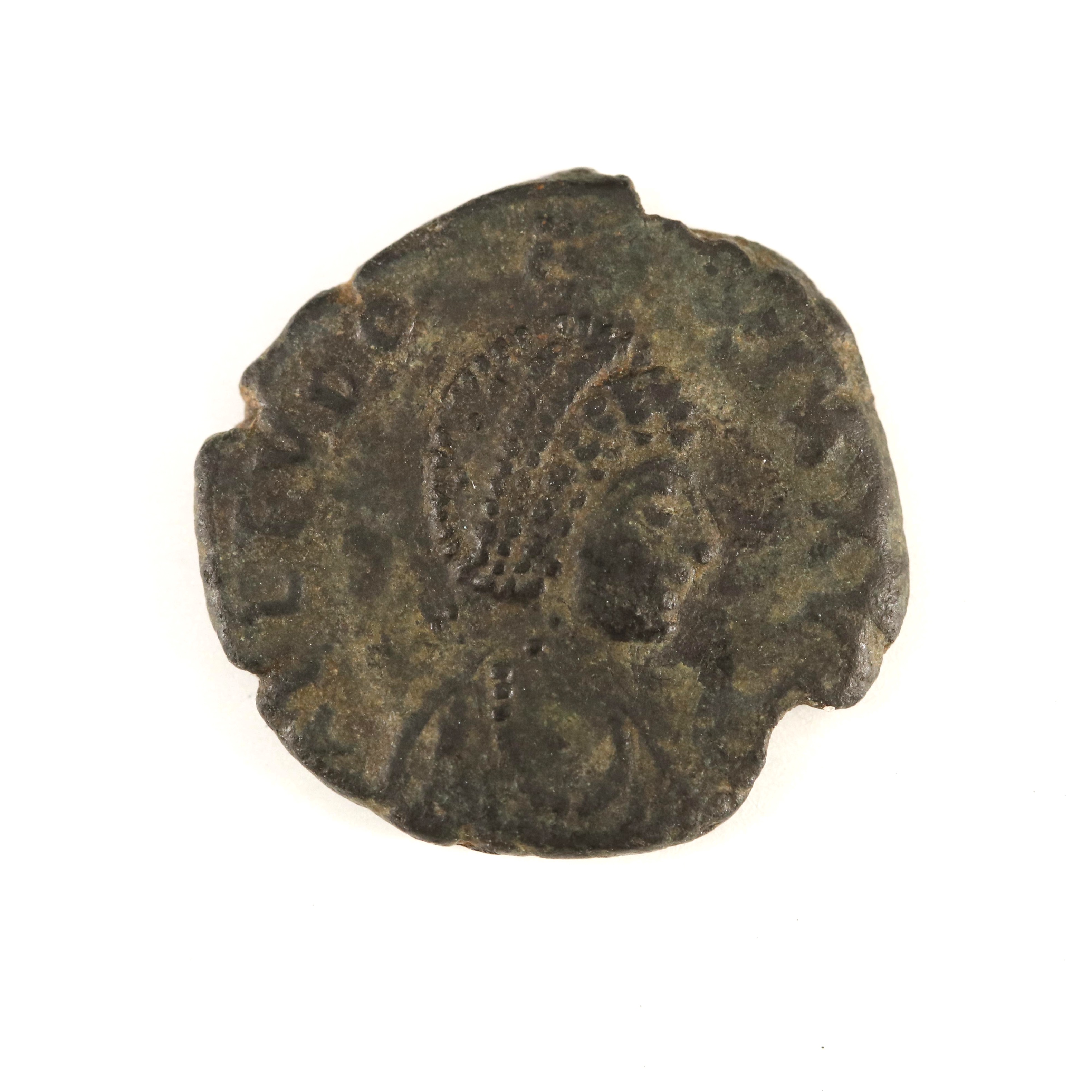 Ancient Late Roman Imperial AE4 Coin of Eudoxia, Wife of Arcadius, ca. 408 AD
