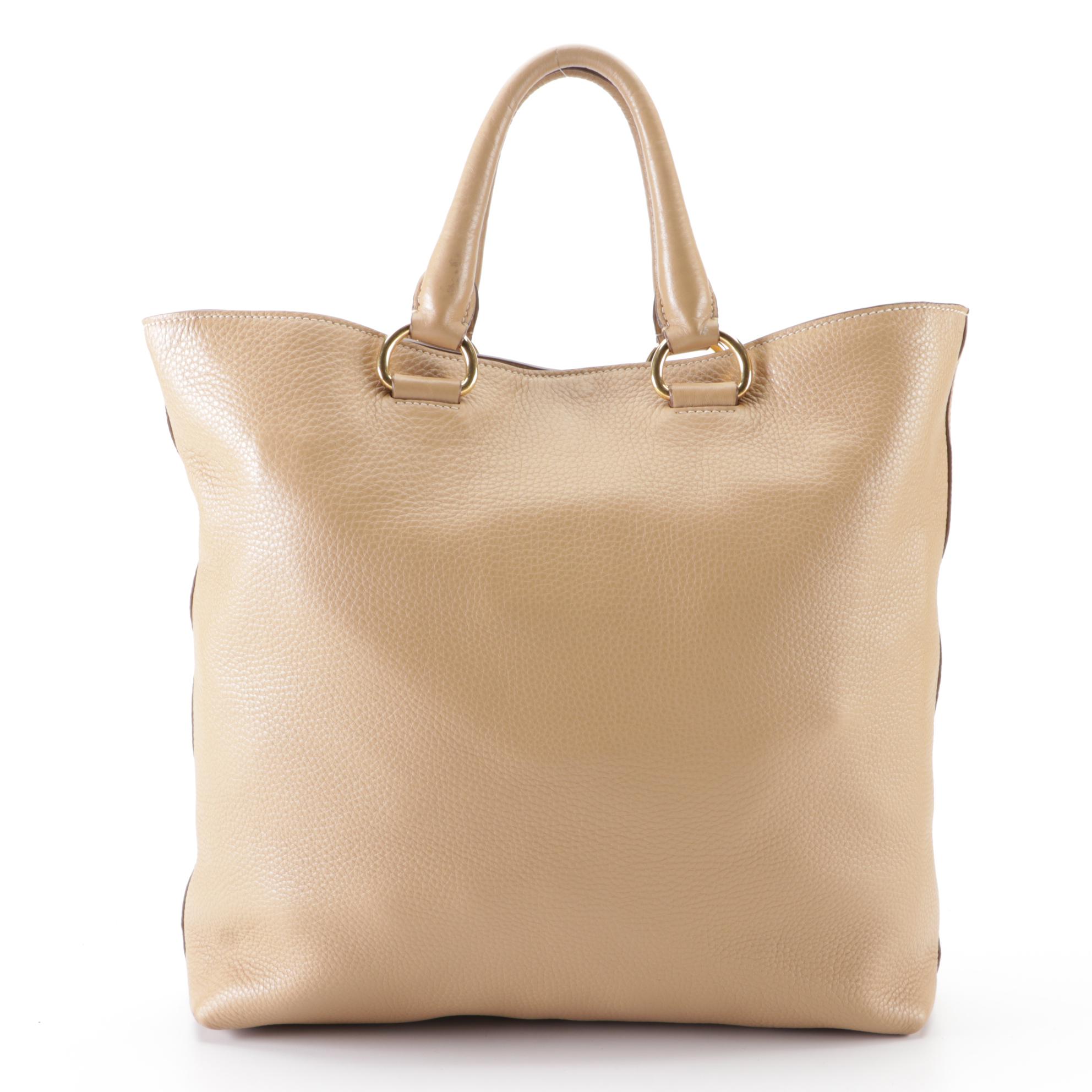 Prada Tote Bag in Tan Deerskin