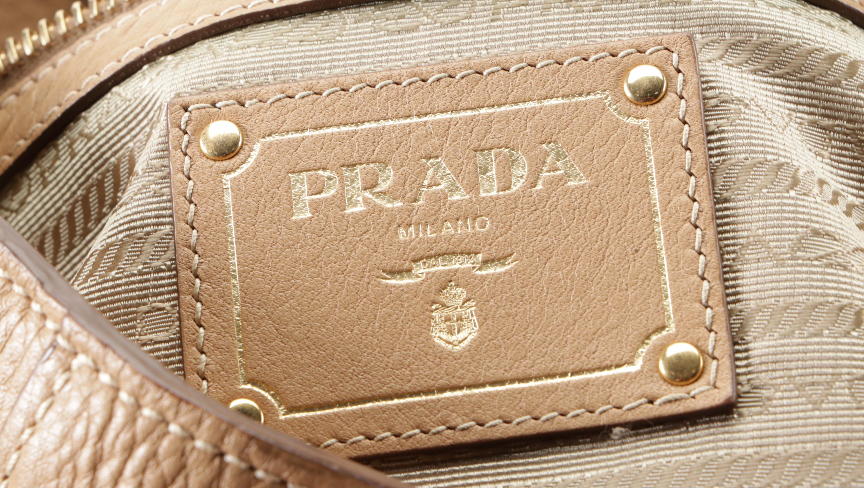 Prada Tote Bag in Tan Deerskin