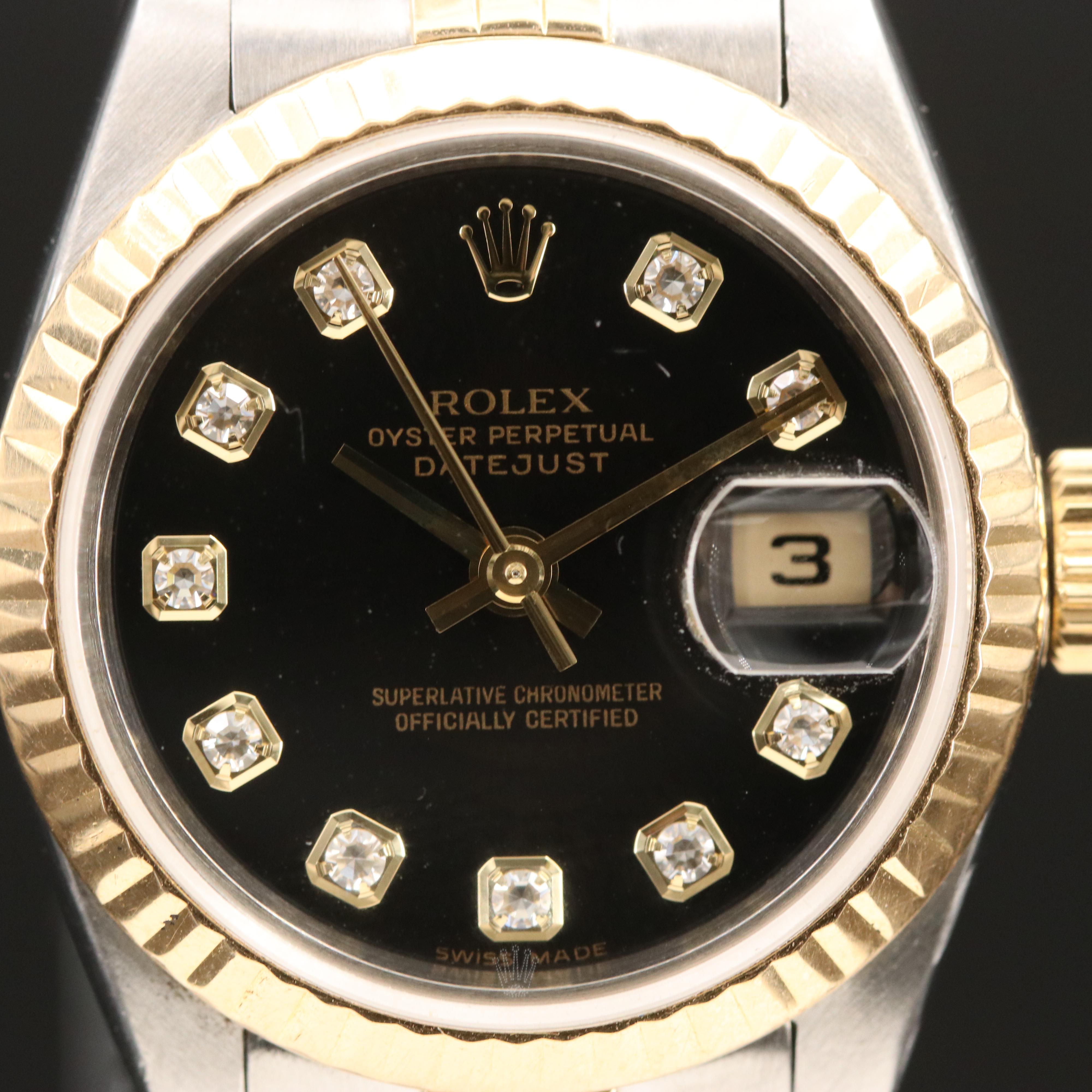 1988 Rolex Oyster Perpetual Datejust Factory Diamond Dial Watch