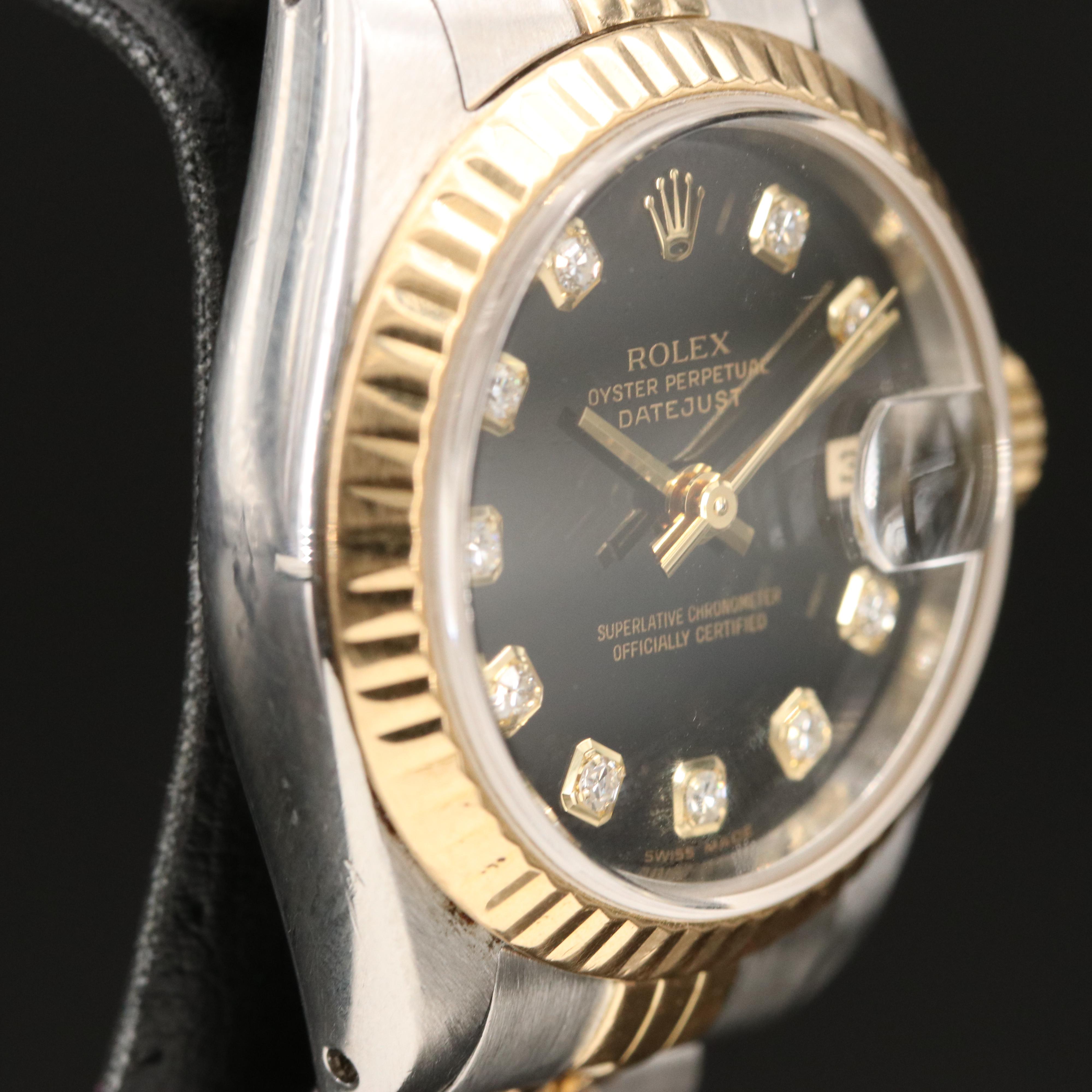 1988 Rolex Oyster Perpetual Datejust Factory Diamond Dial Watch
