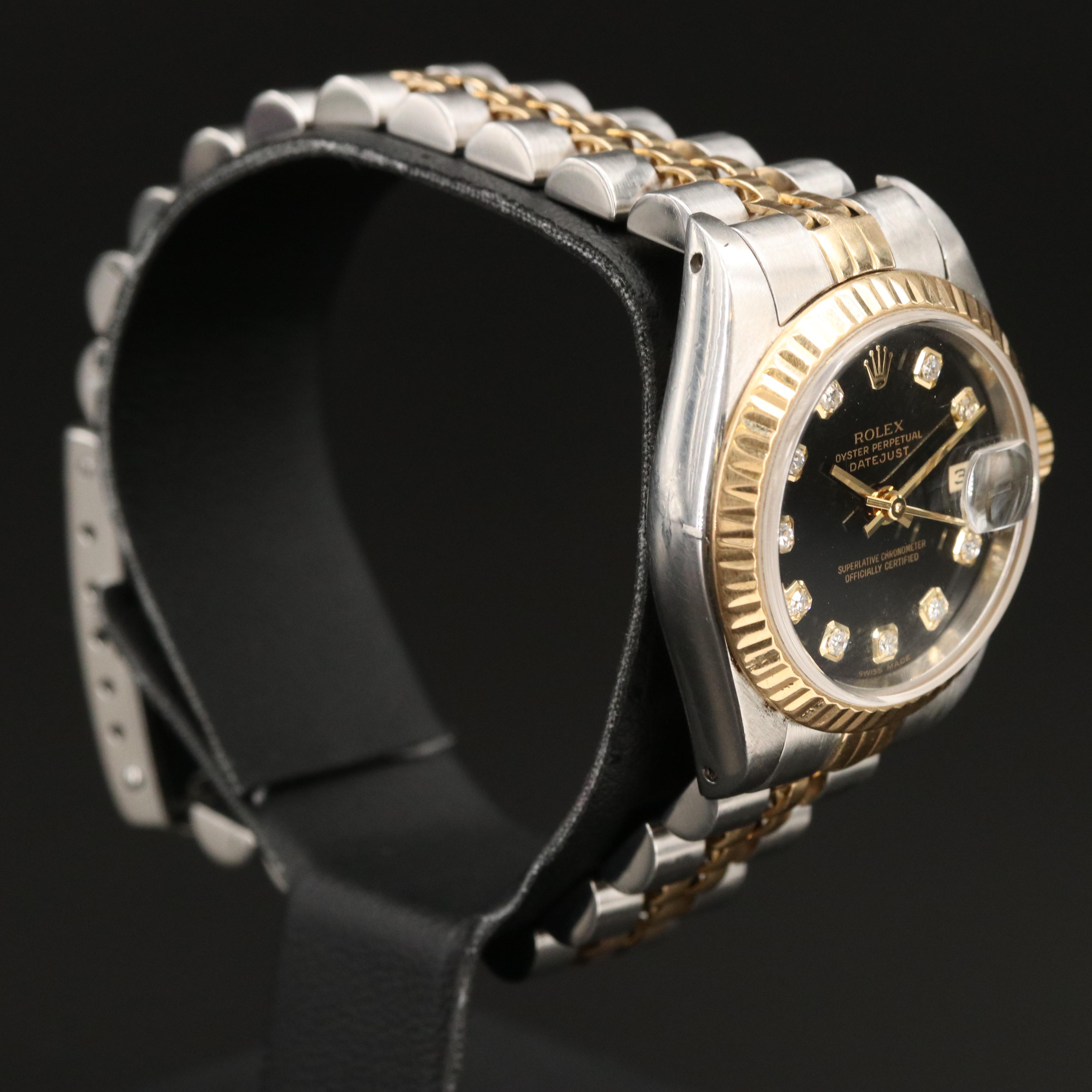 1988 Rolex Oyster Perpetual Datejust Factory Diamond Dial Watch