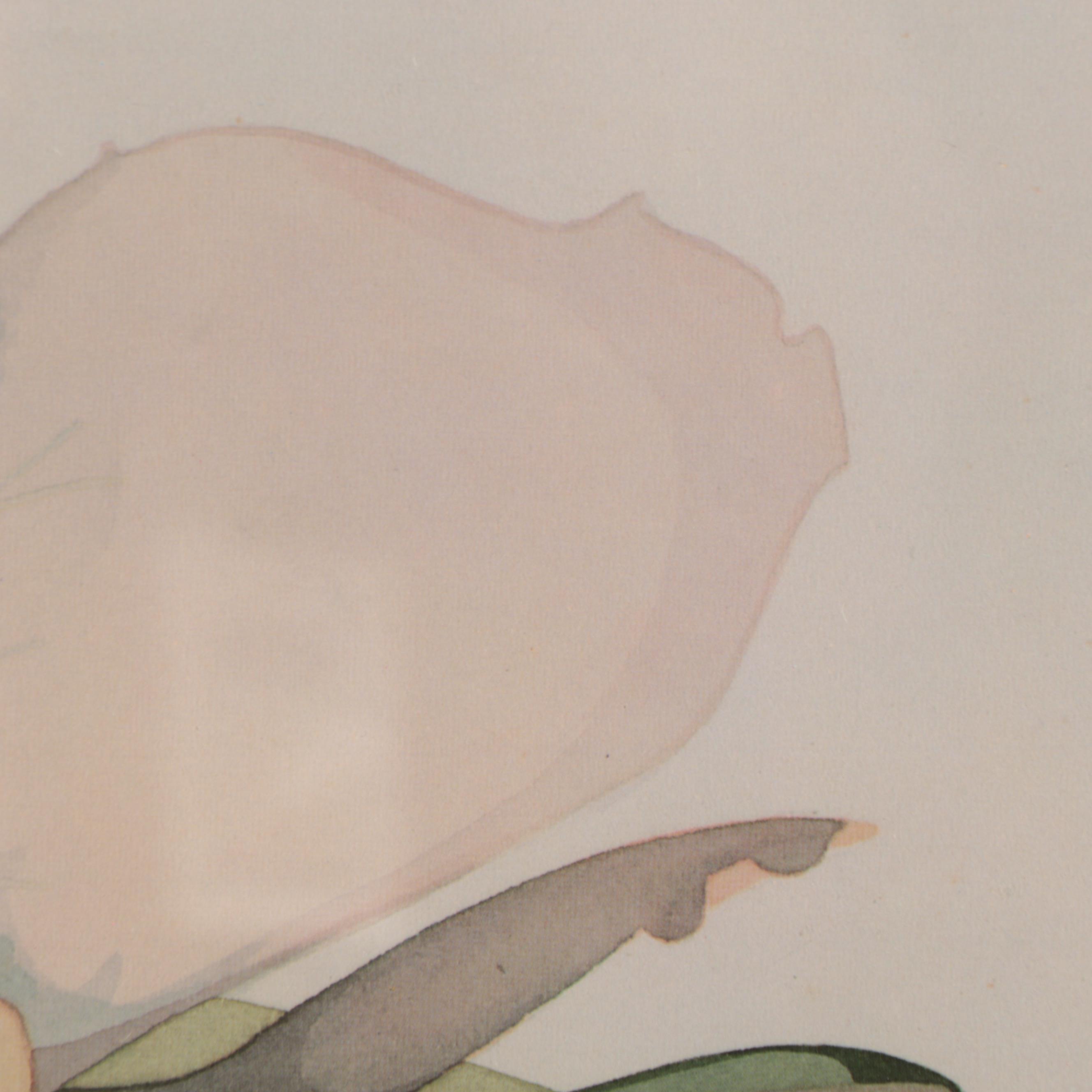 Offset Lithograph After Julie Shearer of Floral Cat, Late 20th Century