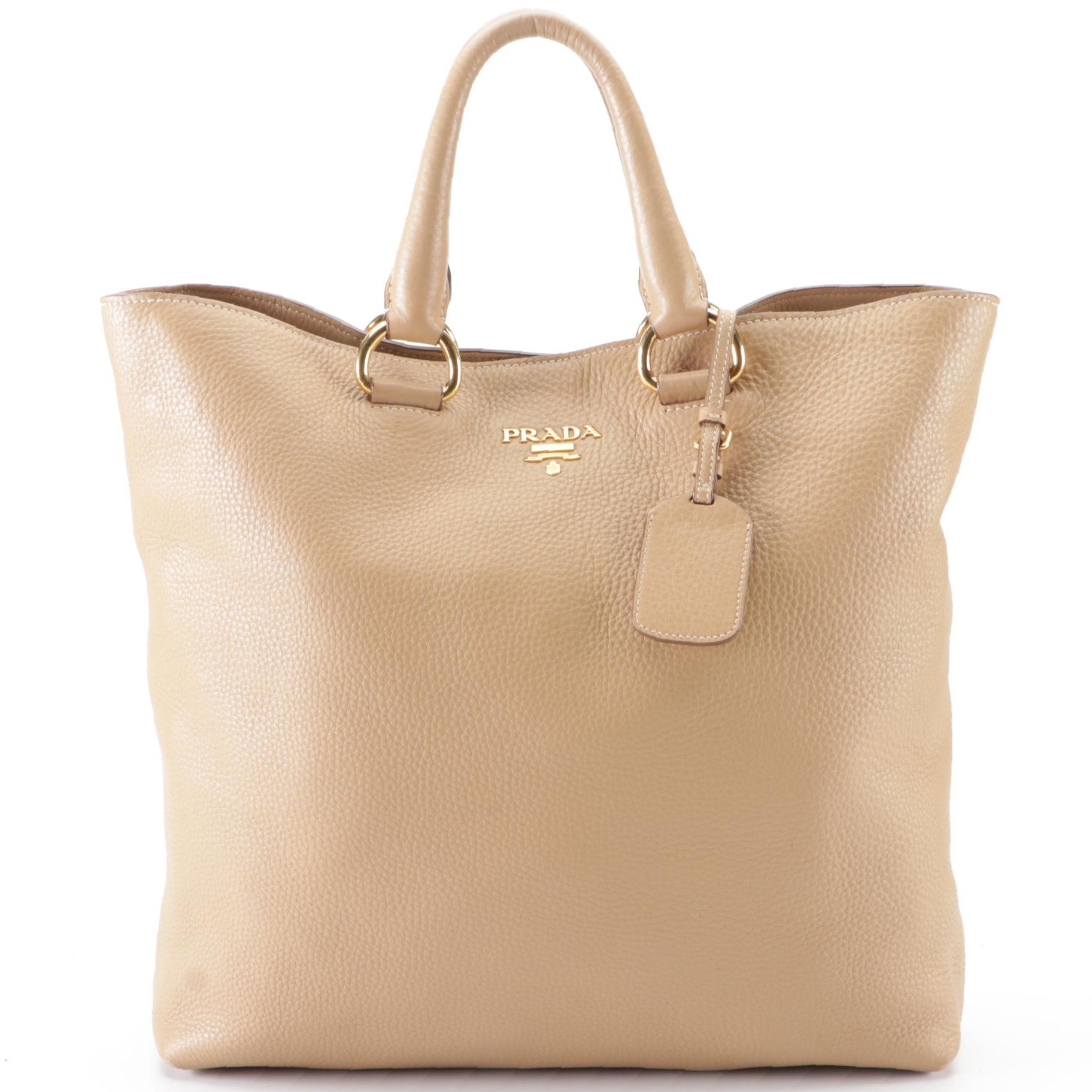 Prada Tote Bag in Tan Deerskin