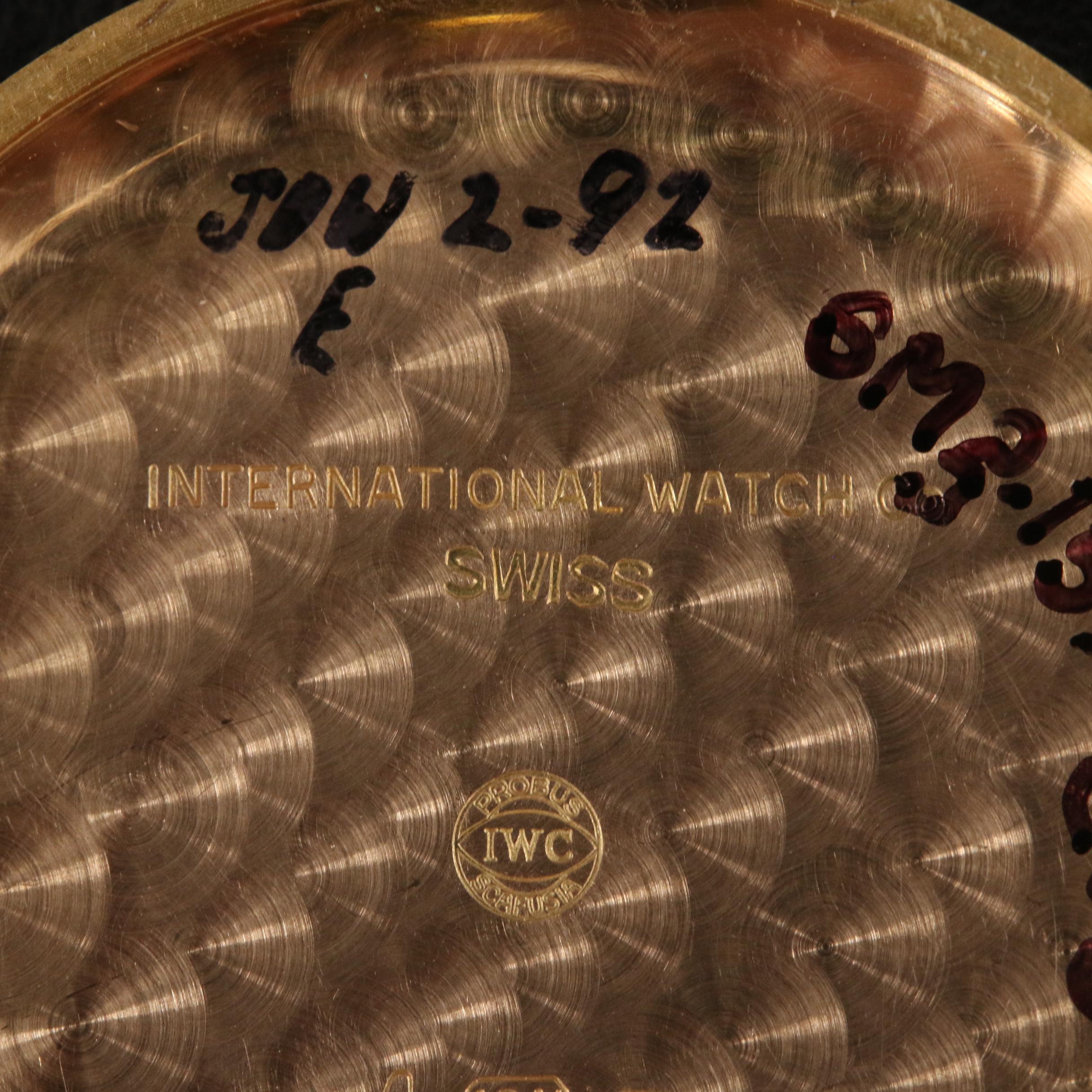 18K IWC International Watch Co. Schaffhausen Caliber 89 Watch