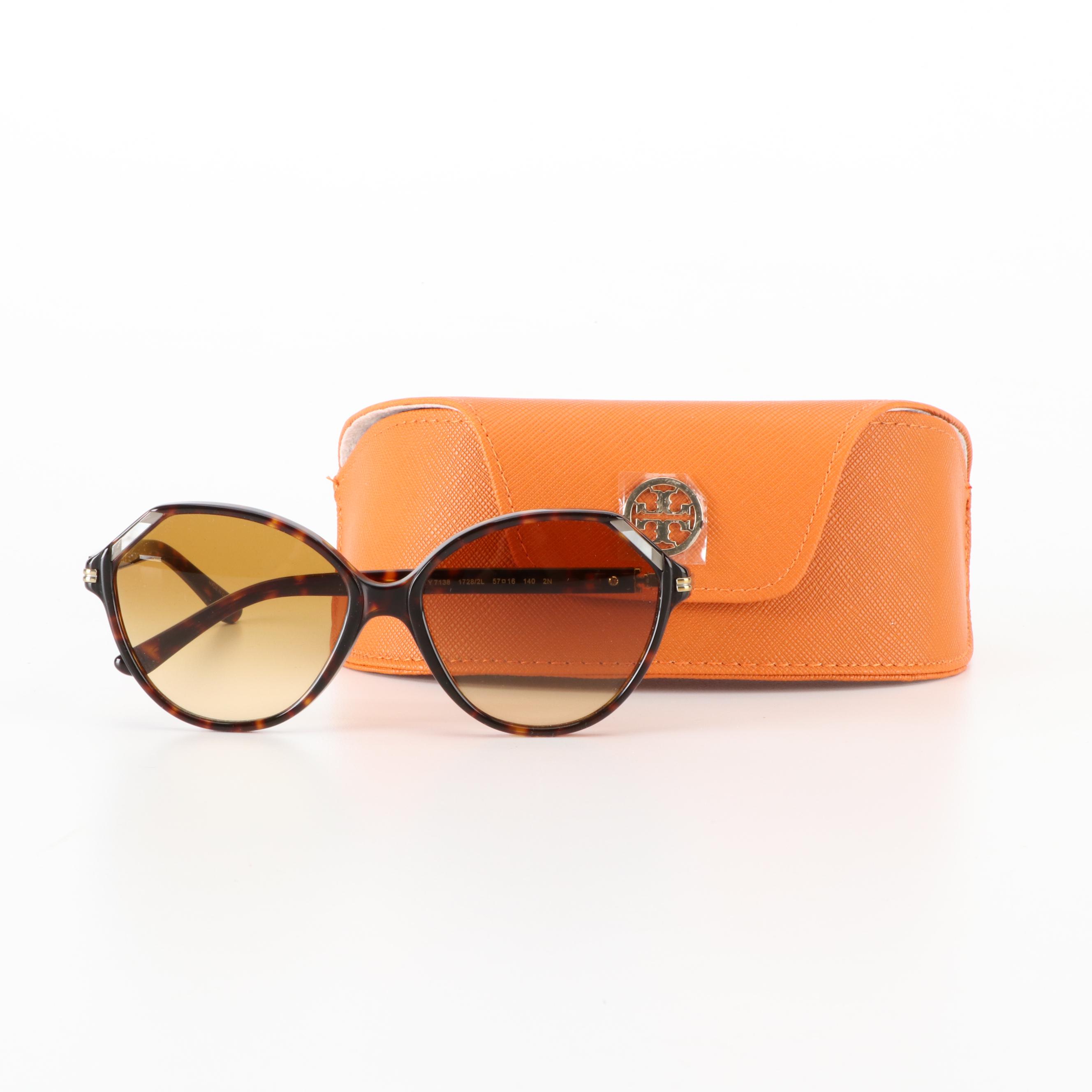 Tory Burch TY7138 Havana Sunglasses with Case