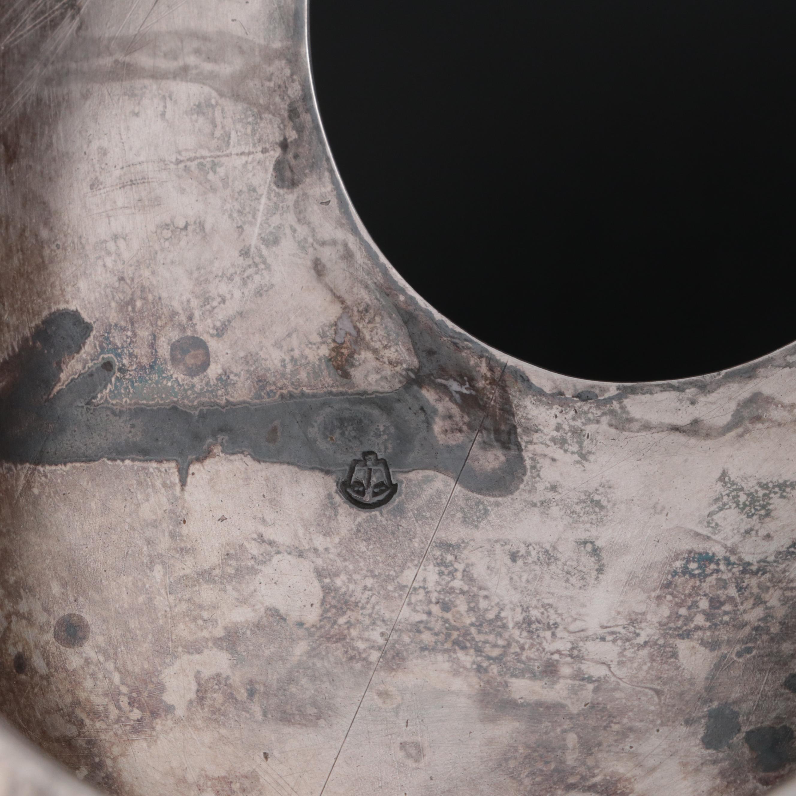 Mexican Sterling Silver Tilting Tea Kettle on Stand, Early to Mid-20th Century