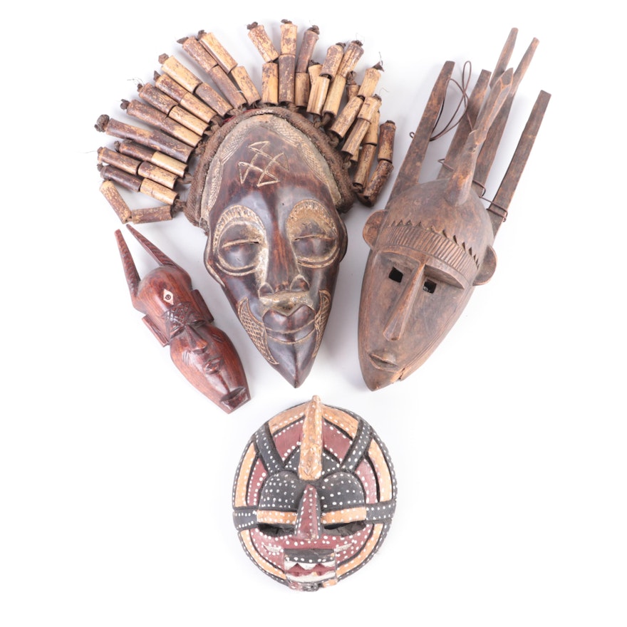 West African Style Wood Masks