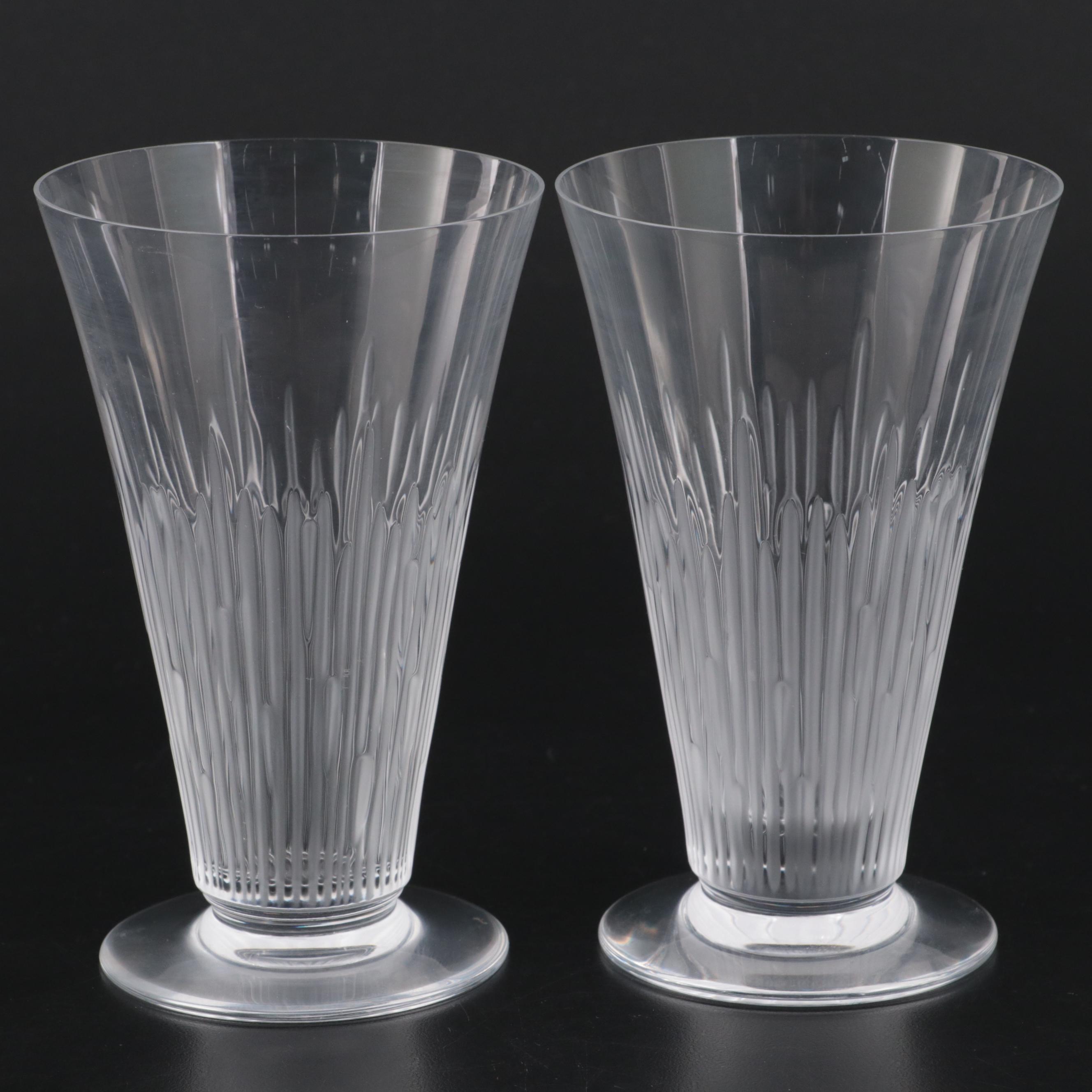 Lalique Frosted Water Goblets