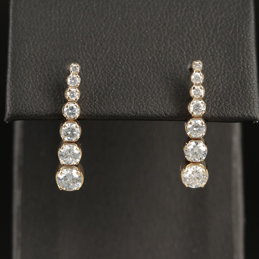 14K 1.20 CTW Lab Grown Diamond Earrings