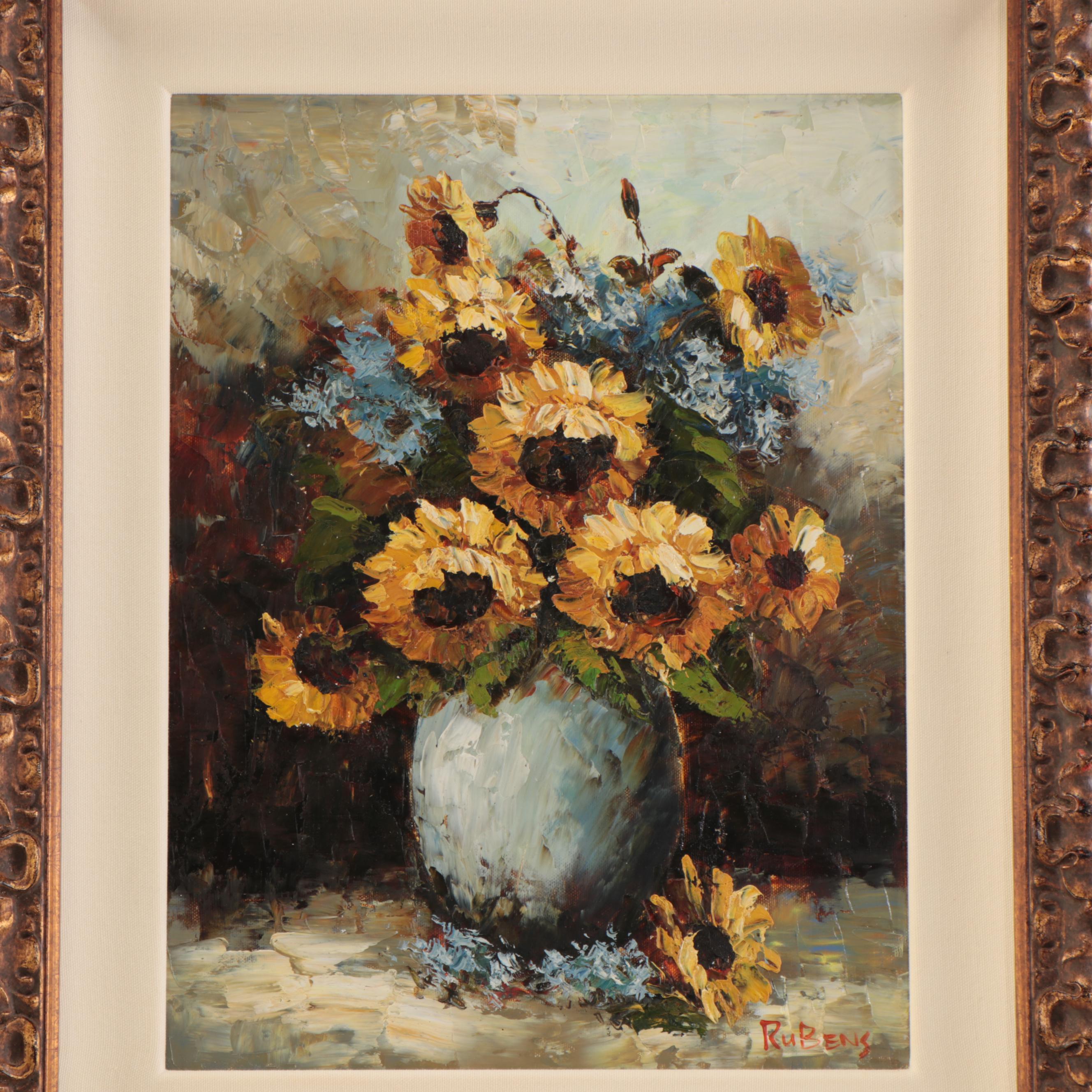 Acrylic Floral Still Life Painting