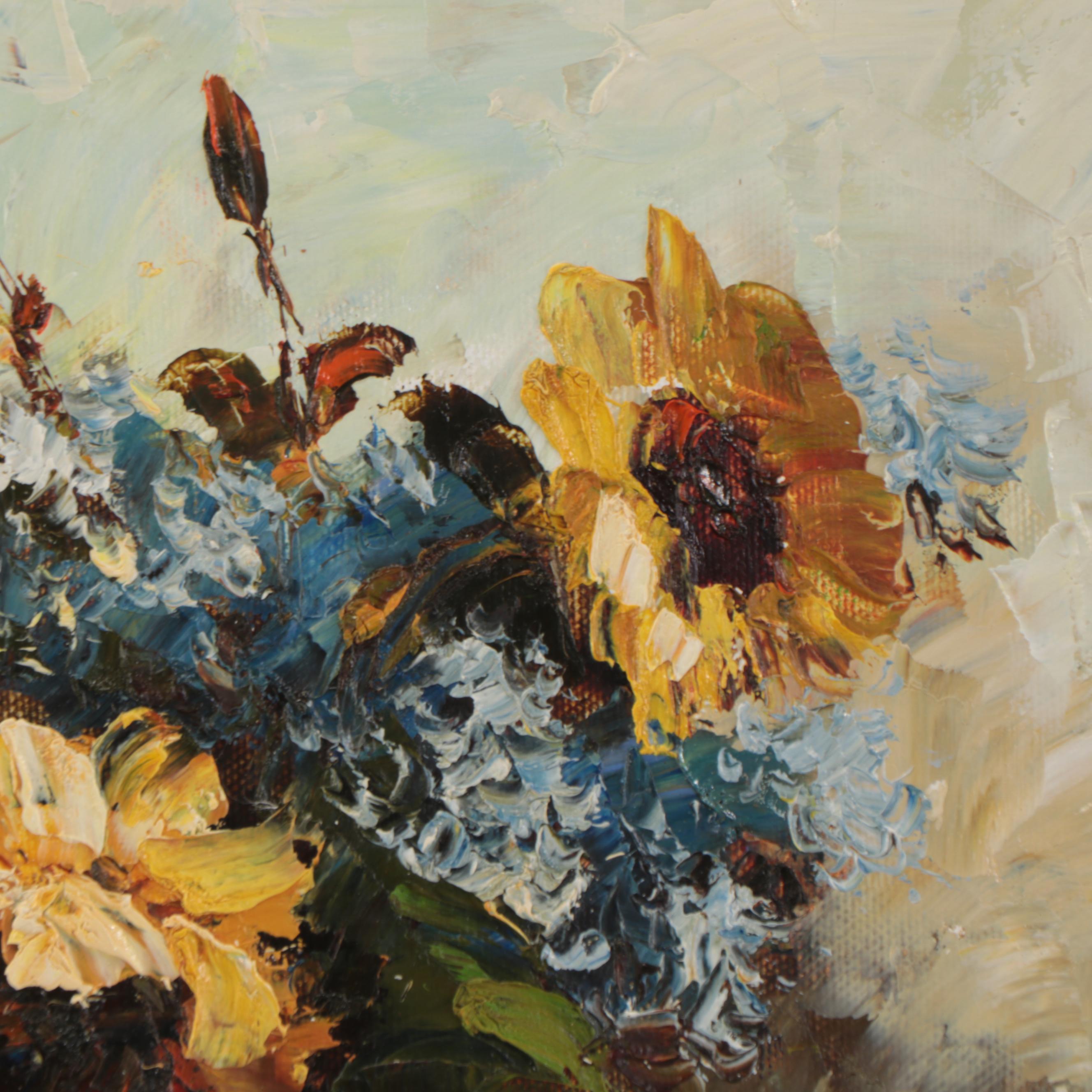 Acrylic Floral Still Life Painting