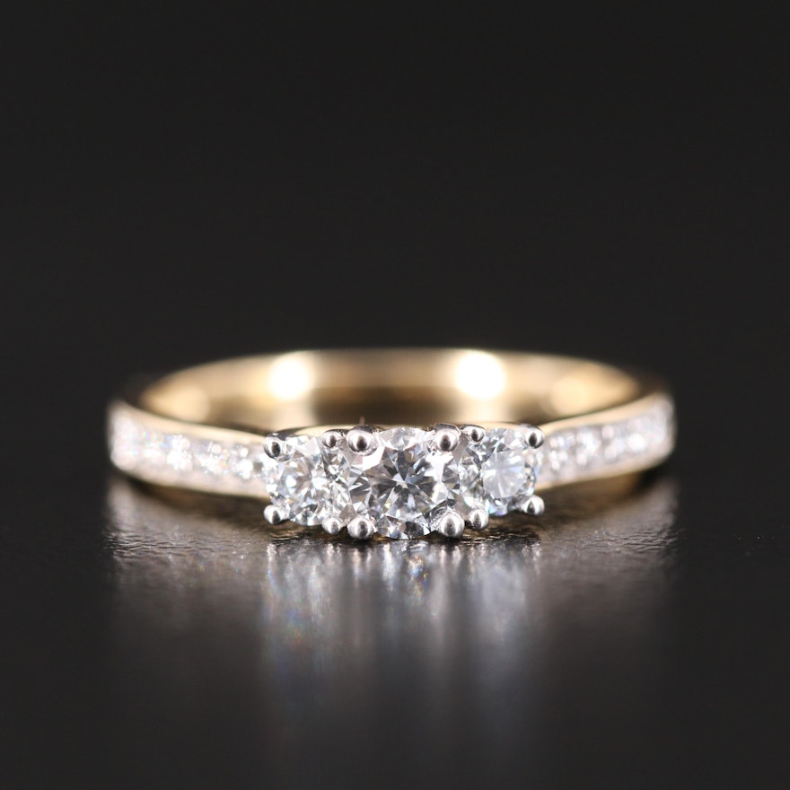 14K 0.50 CTW Lab Grown Diamond Trellis Ring