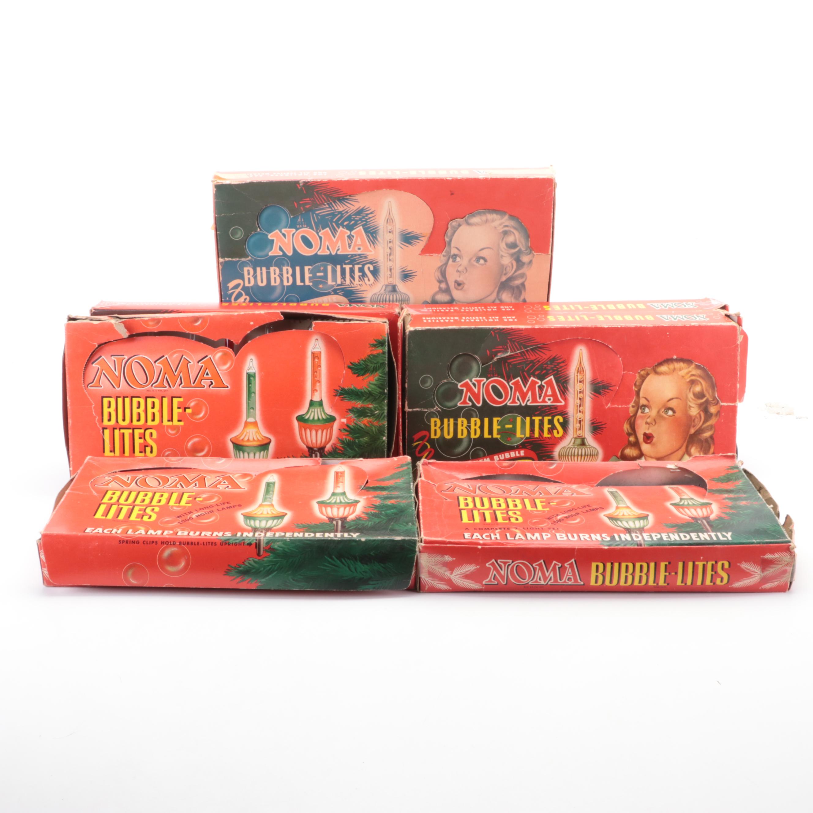 Noma Bubble-Lites  Christmas Tree Lights, Mid-20th Century