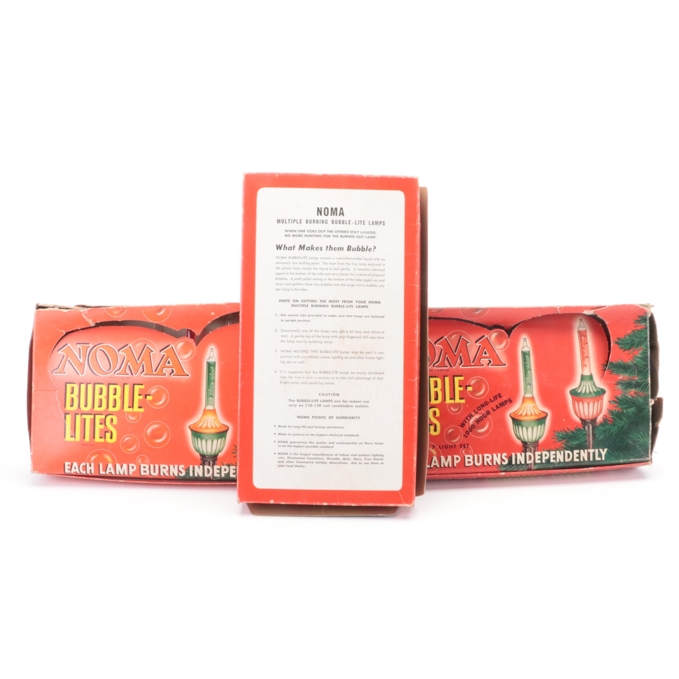 Noma Bubble-Lites  Christmas Tree Lights, Mid-20th Century