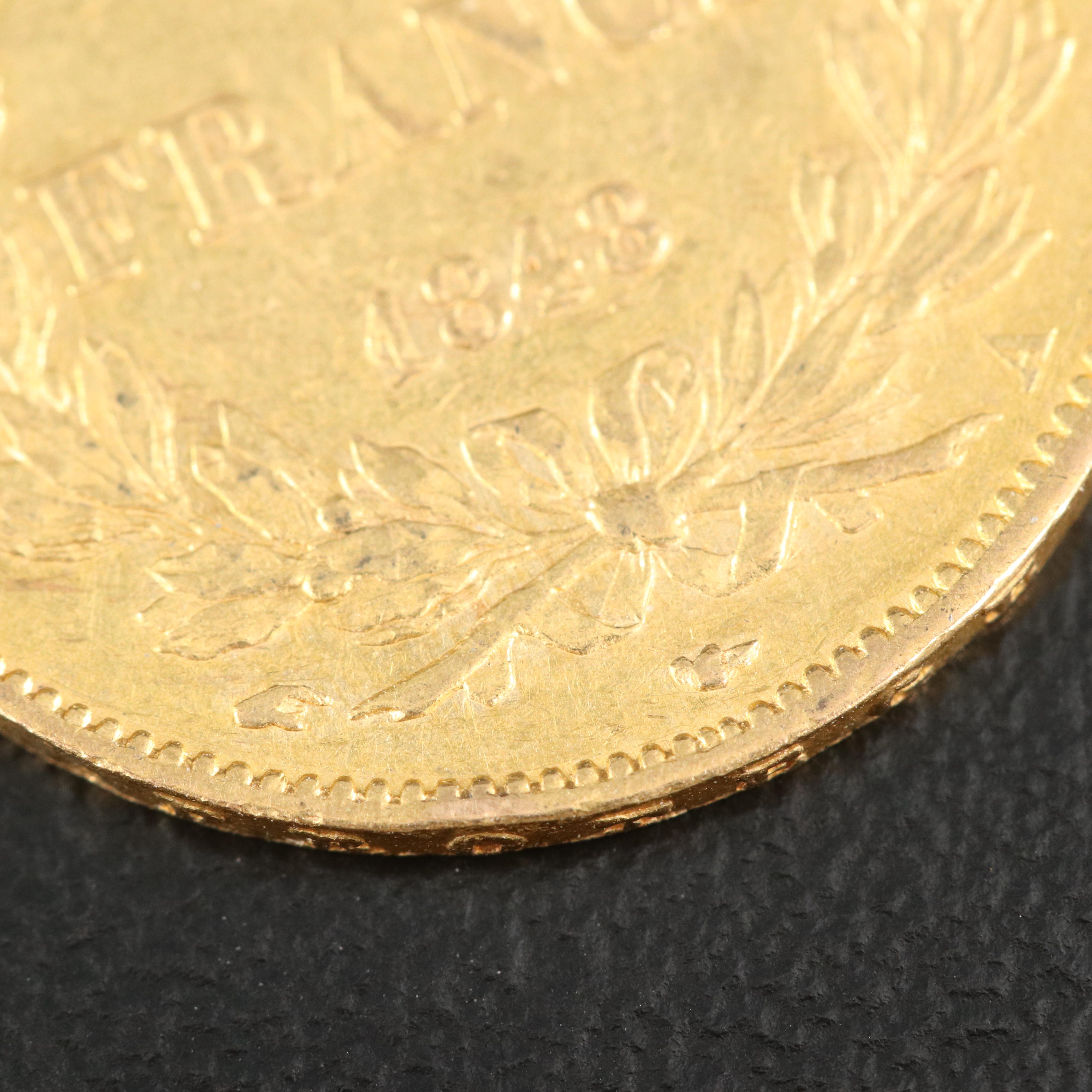 1848 A France Twenty Francs Gold Coin