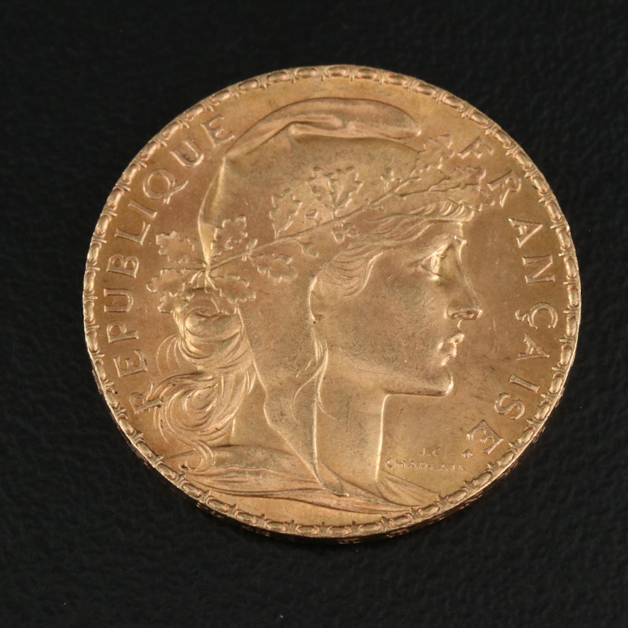 1907 France Twenty Francs Gold Coin