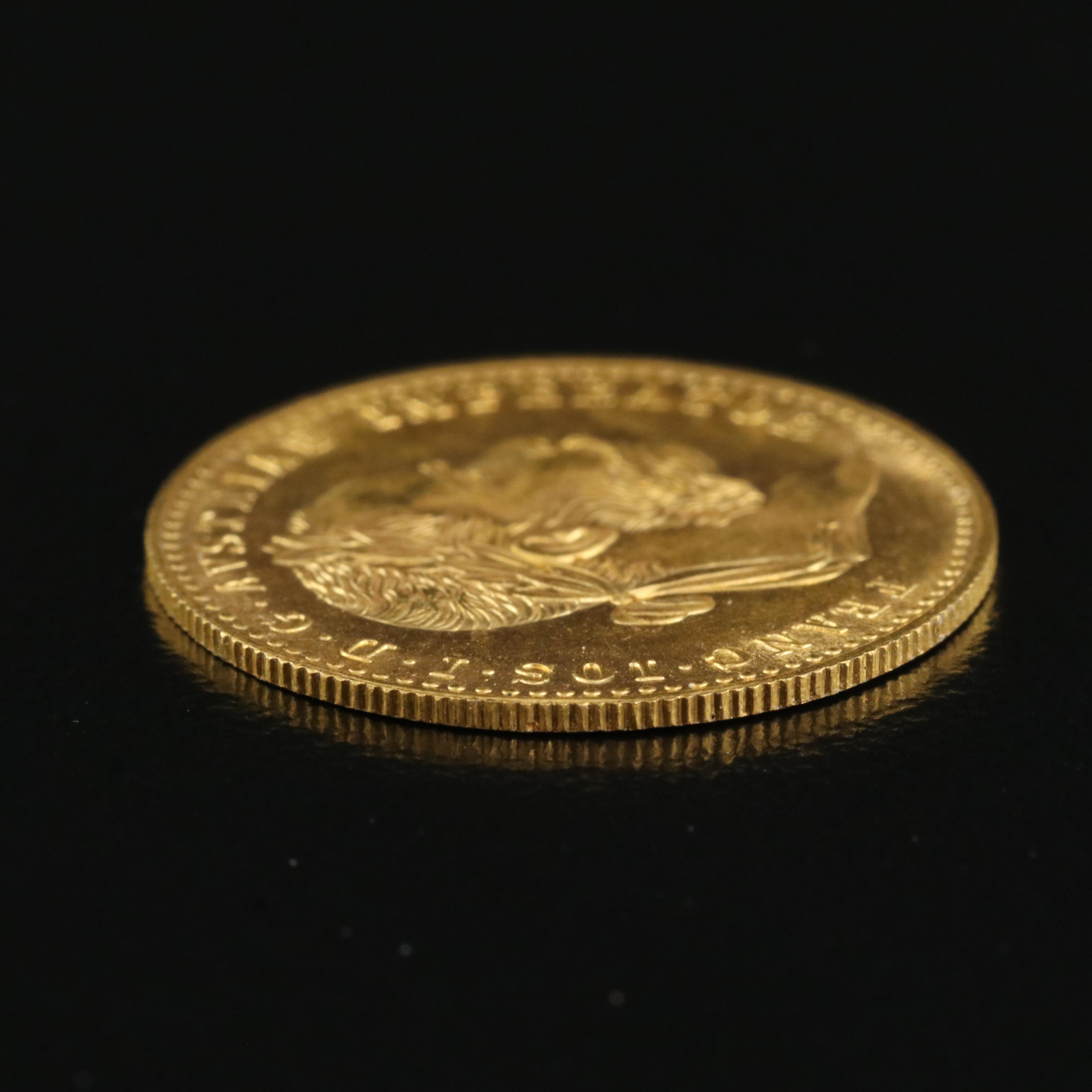 1915 Austrian One Ducat Gold Coin Re-strike