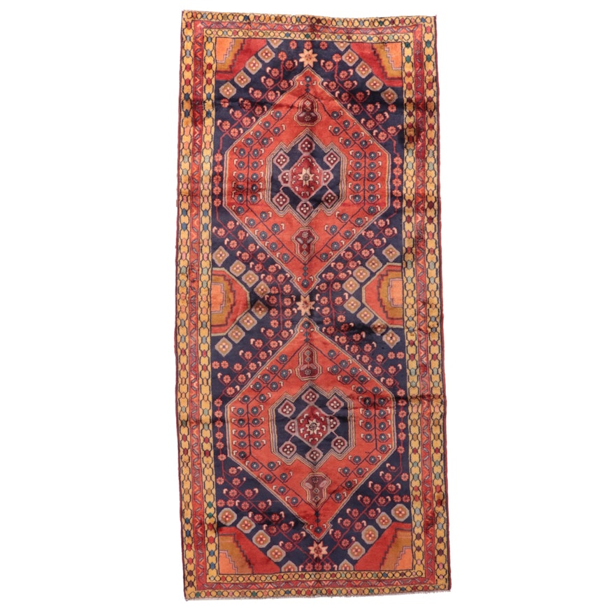 4'5 x 9'8 Hand-Knotted Persian Zanjan Area Rug