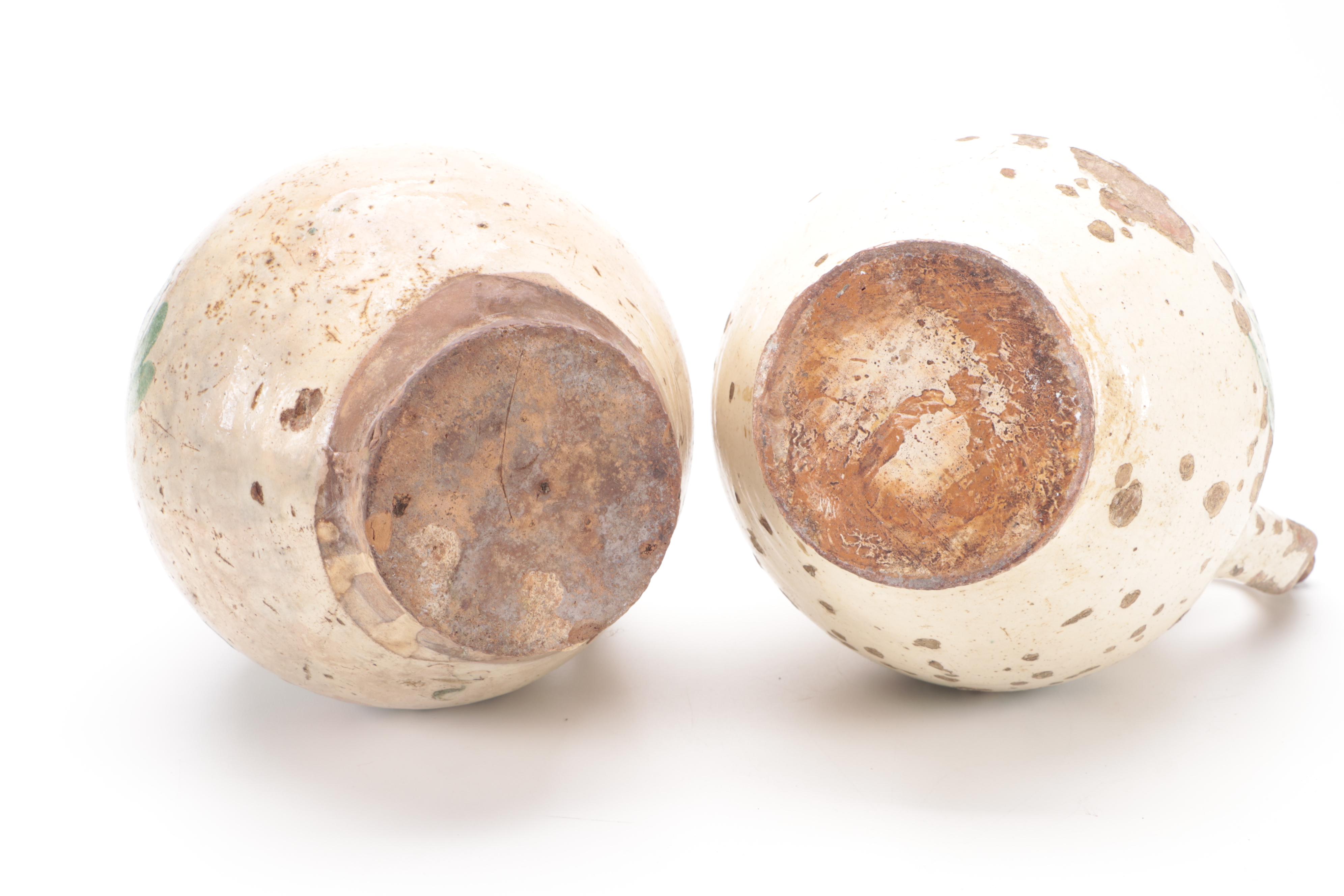 Hand-Painted Terracotta Pitchers and Amphora