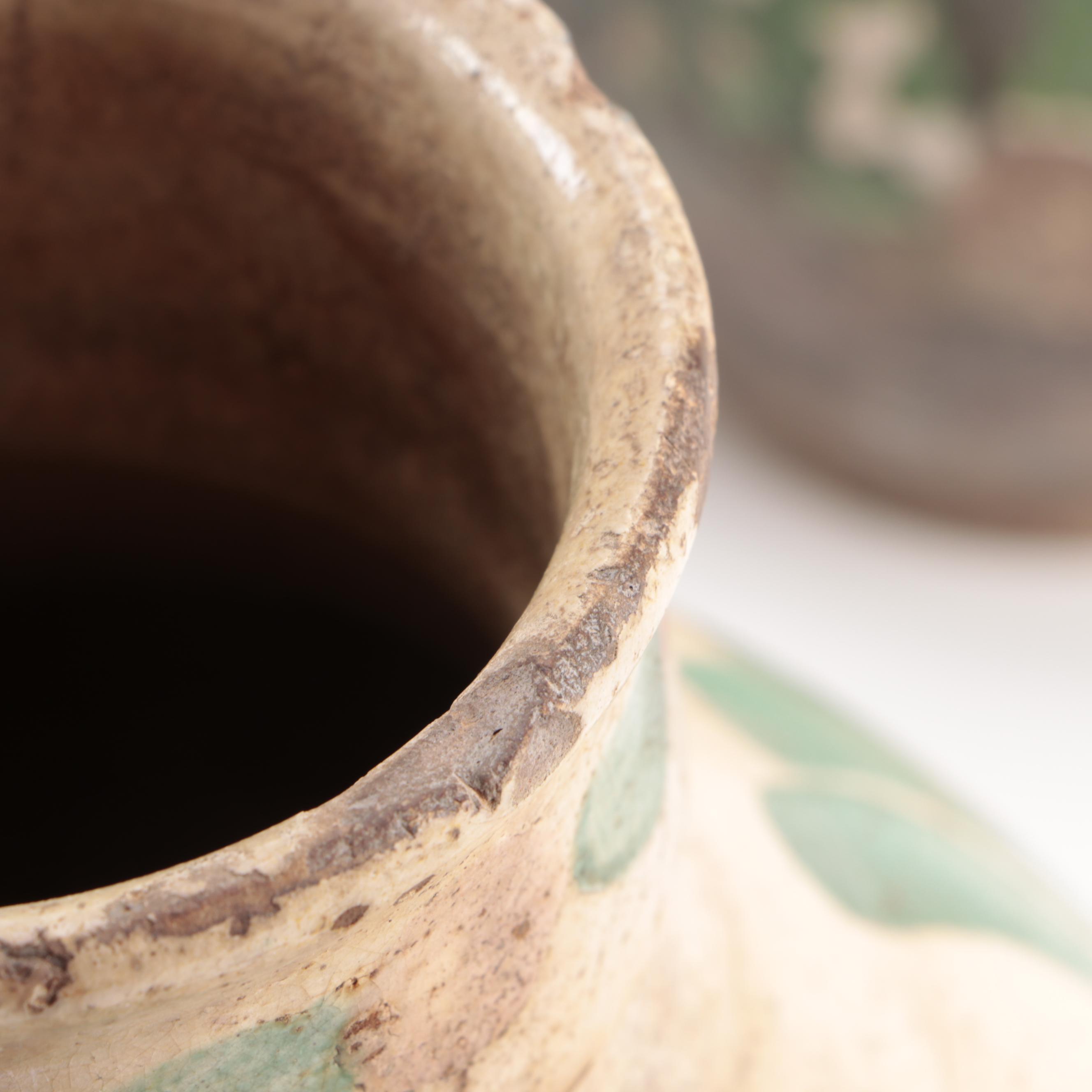 Hand-Painted Terracotta Pitchers and Amphora